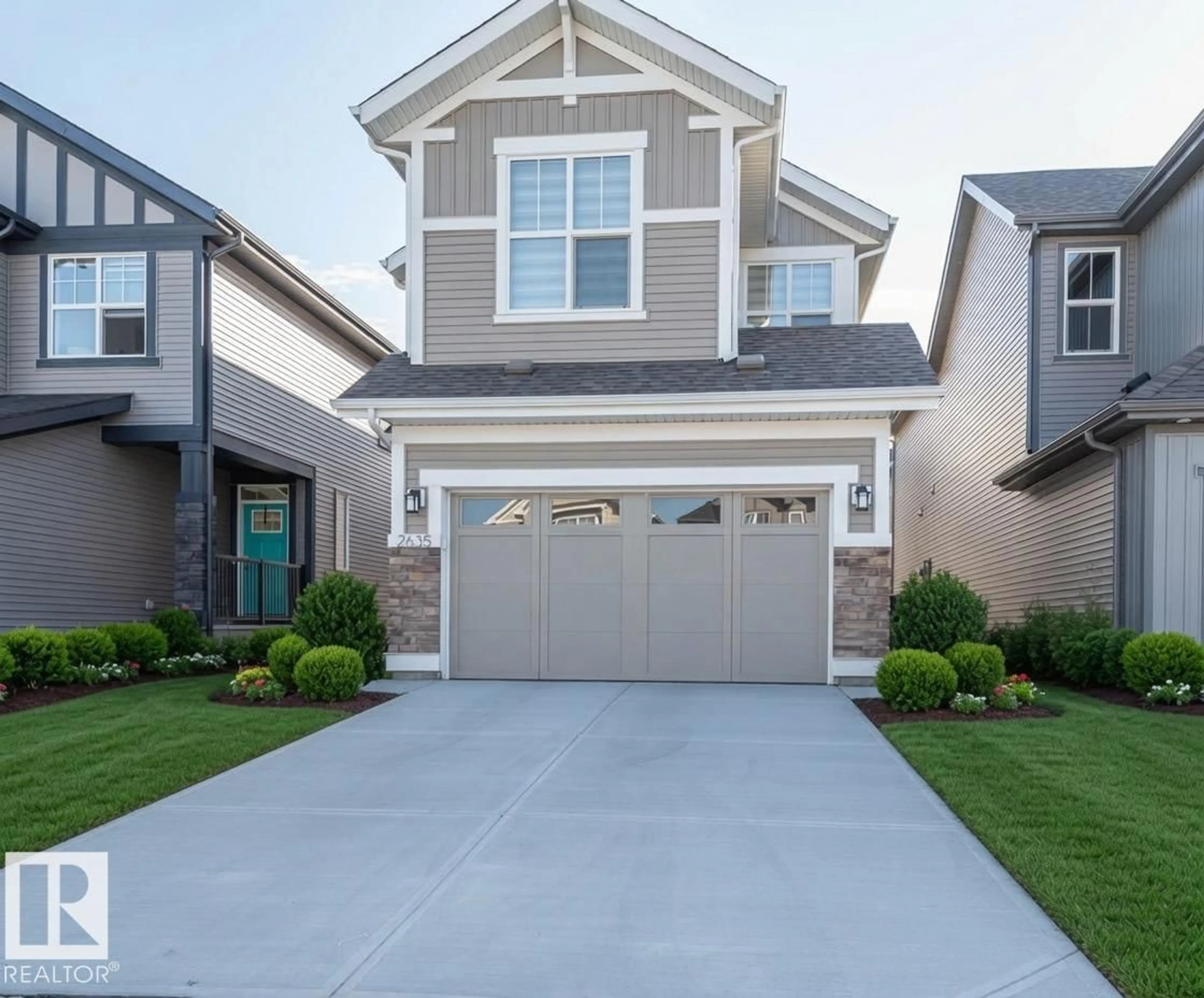 Home with vinyl exterior material, street for 2635 DONAGHEY CR, Edmonton Alberta T6W4T1
