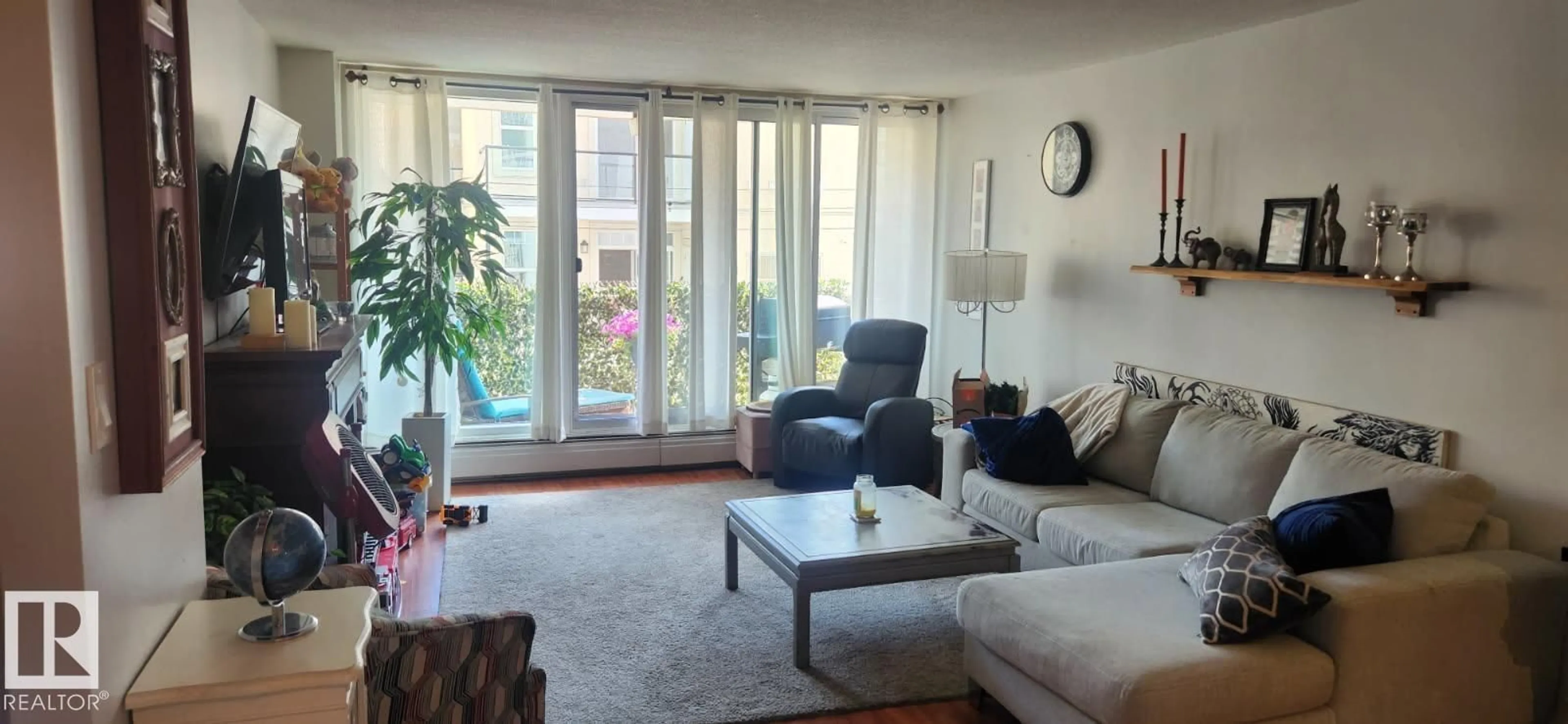 Living room with furniture, unknown for #407 - 9835 113 ST, Edmonton Alberta T5K1N4