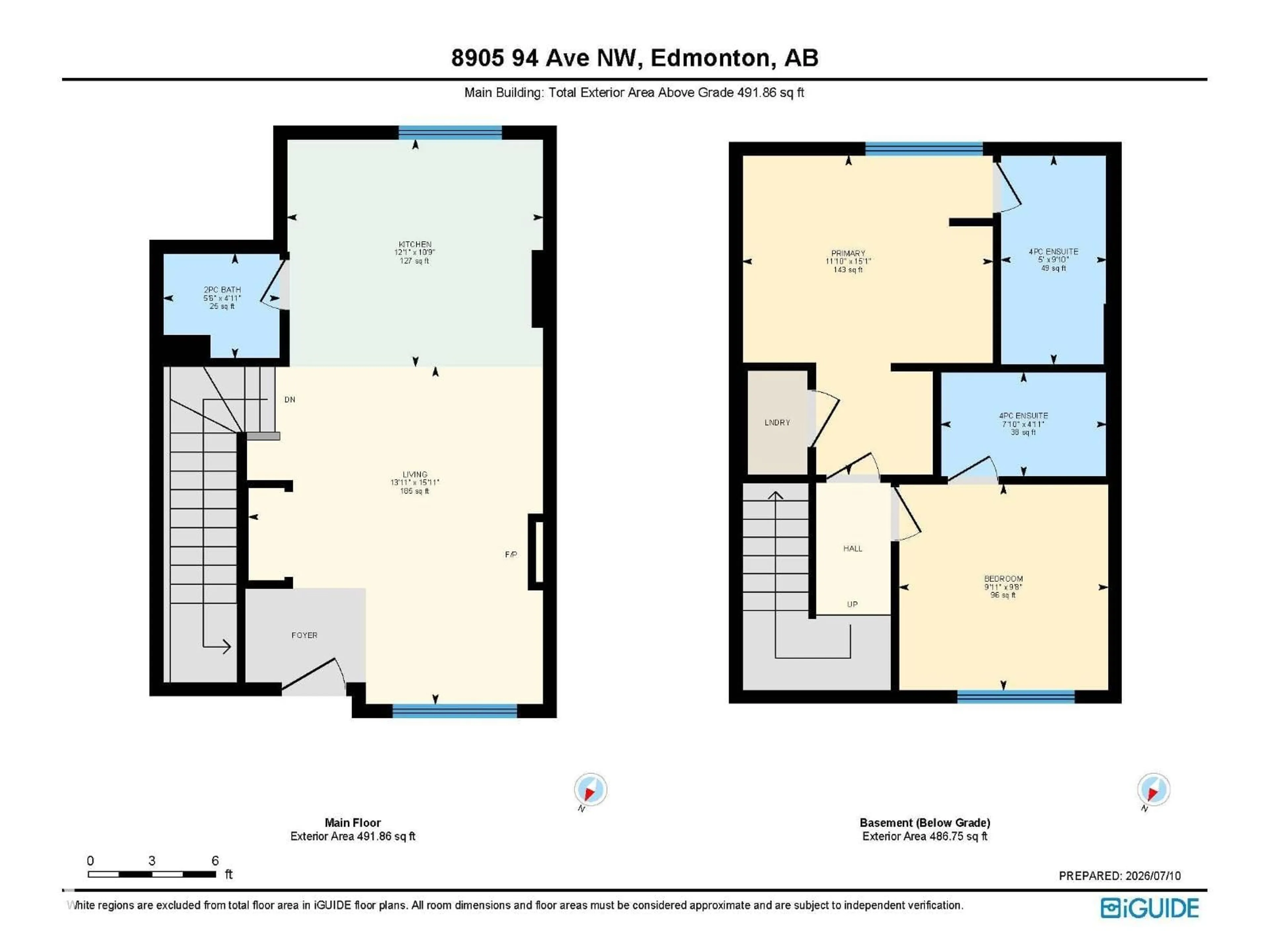Floor plan for 8903 94 AVE, Edmonton Alberta T6C1W6