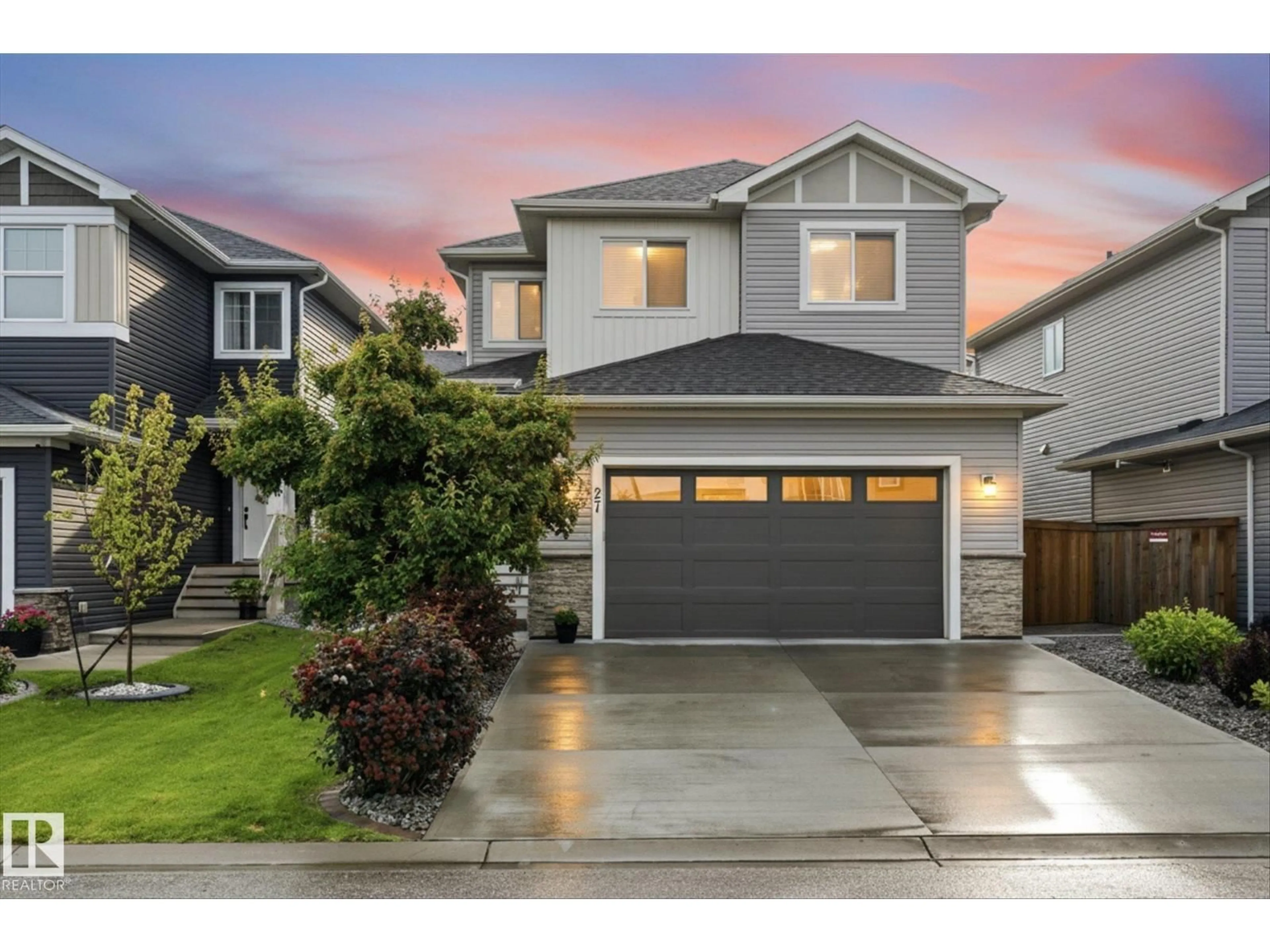 Home with vinyl exterior material, street for 27 HICKORY RD, Fort Saskatchewan Alberta T8L0R8