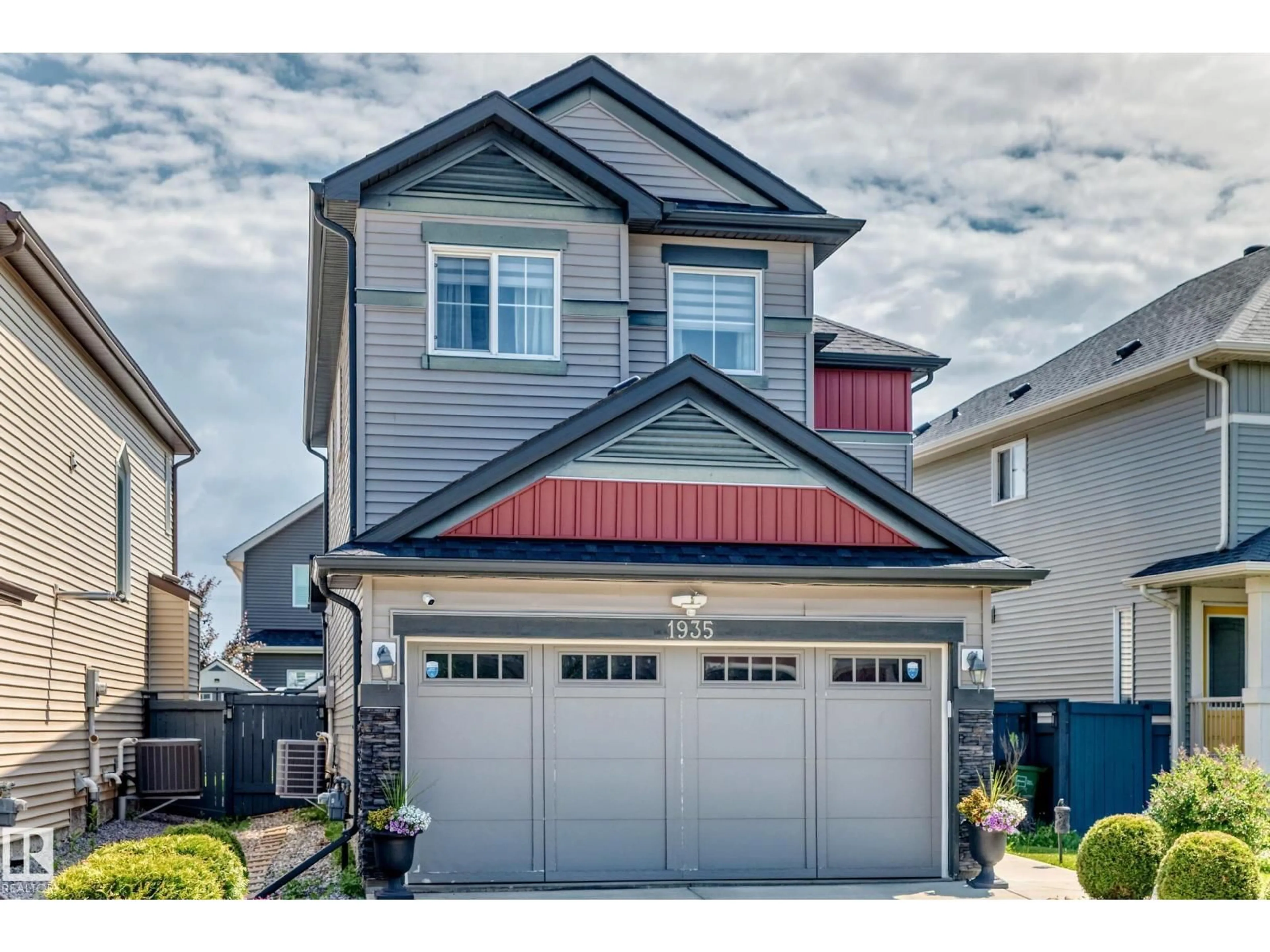 Home with vinyl exterior material, street for WD - 1935 DAVIDSON SW, Edmonton Alberta T6W3J4