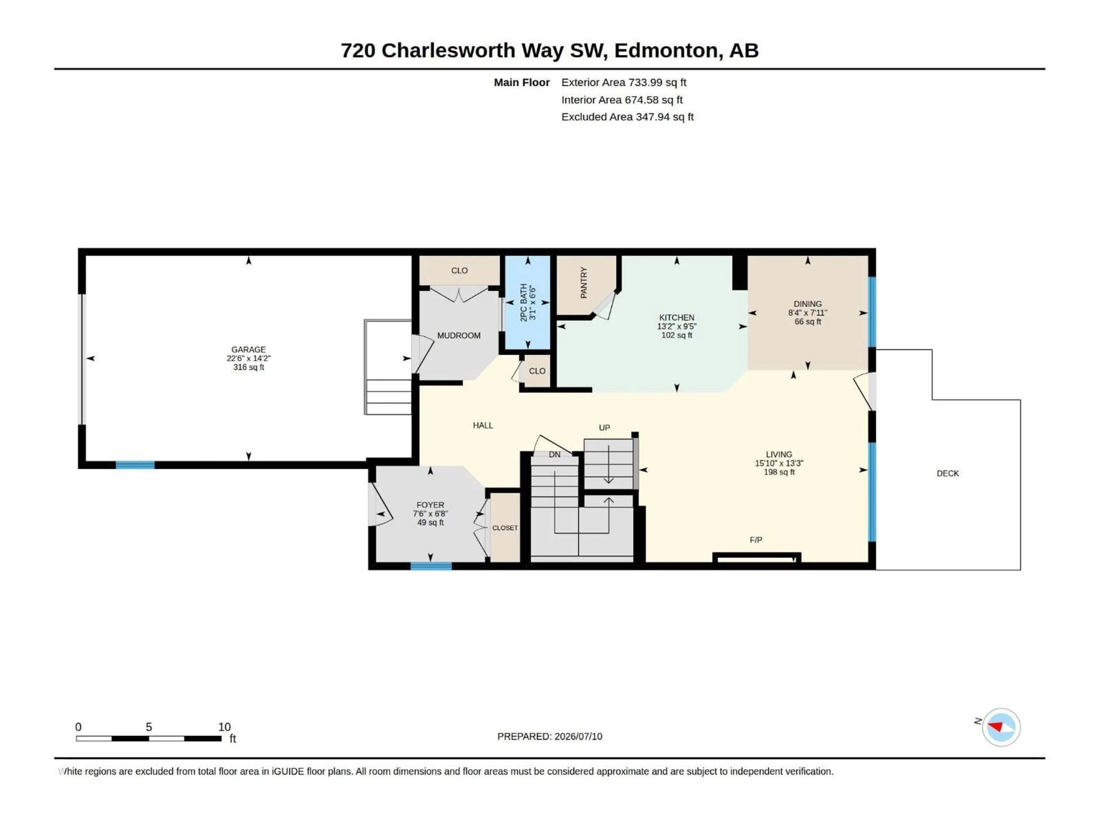 Floor plan for 720 CHARLESWORTH WY, Edmonton Alberta T6X2E9