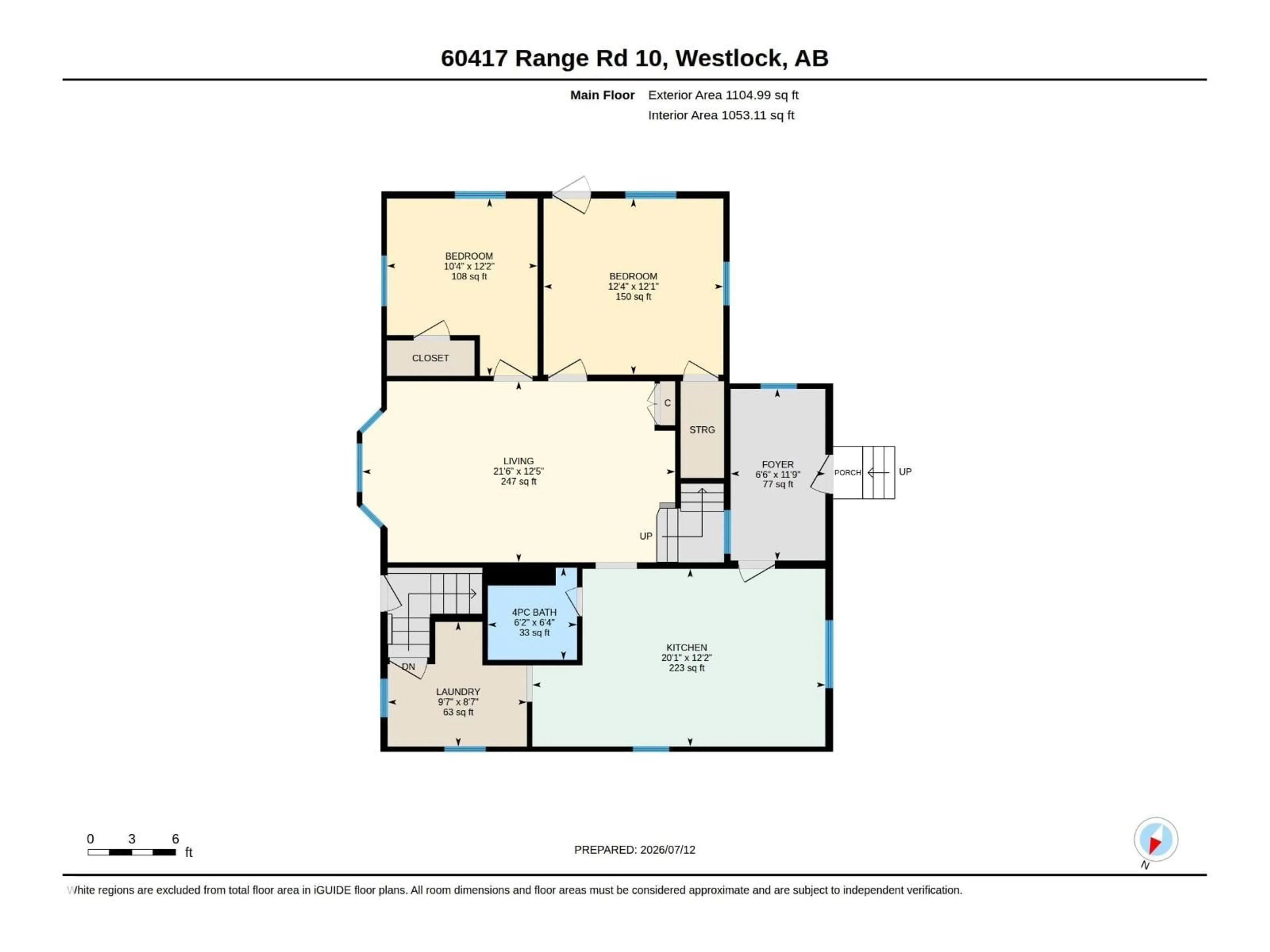 Floor plan for 60417 RR 10, Rural Westlock County Alberta T7P2N9