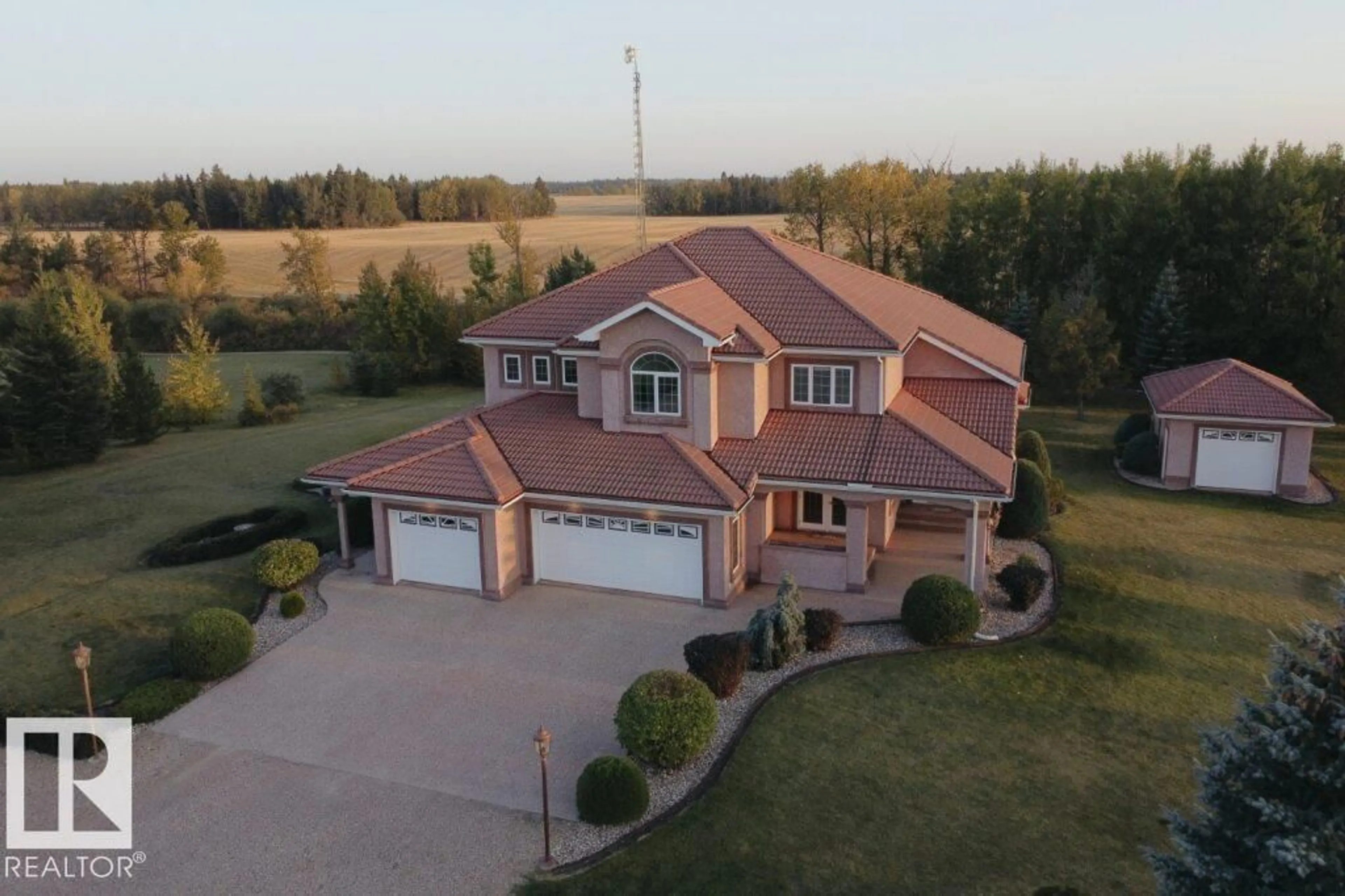 A pic from outside/outdoor area/front of a property/back of a property/a pic from drone, street for #111 - 59311 RANGE RD 35, Rural Barrhead County Alberta T7N1N3