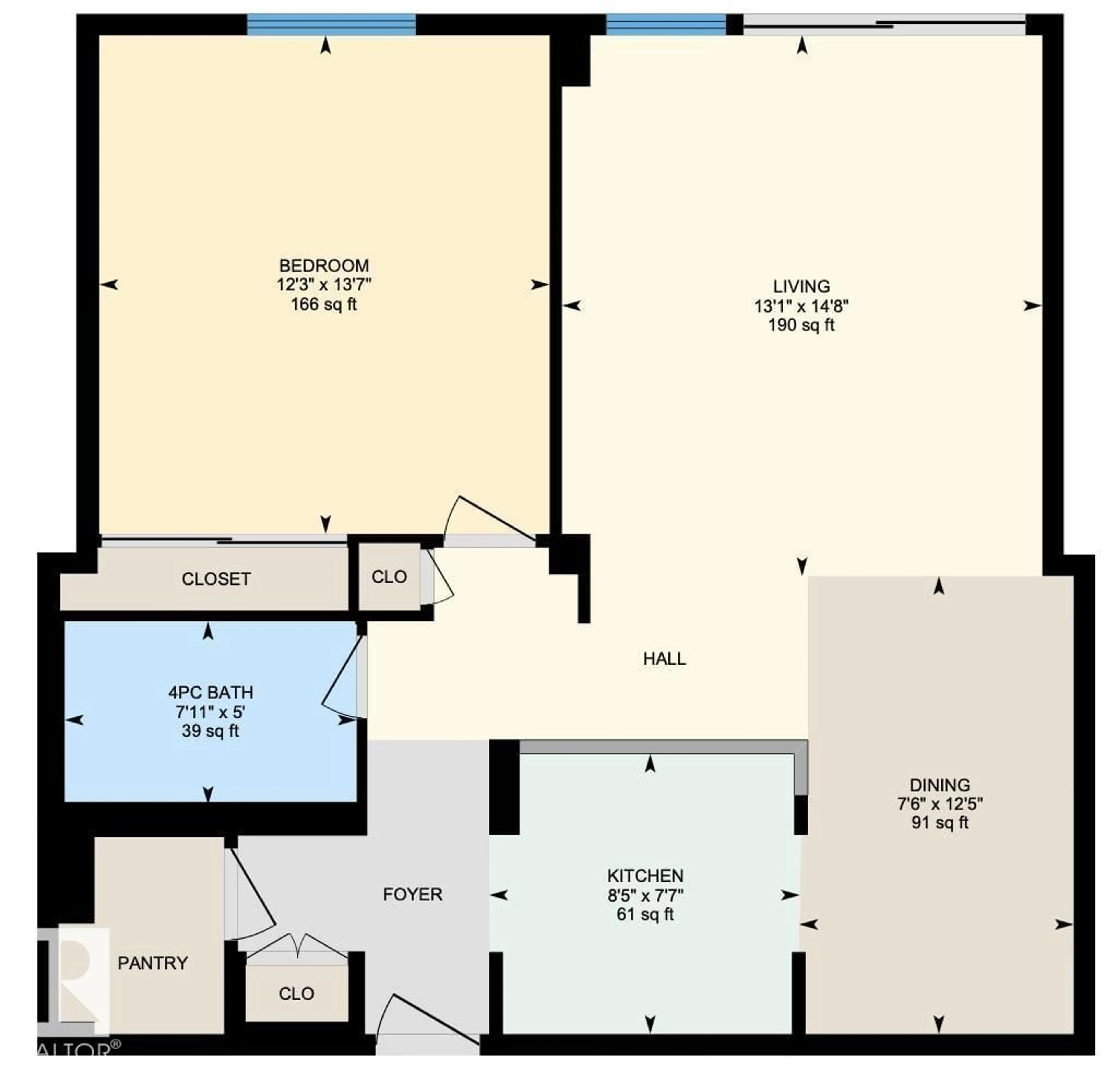 Floor plan for #507 - 9835 113 ST, Edmonton Alberta T5K1N4