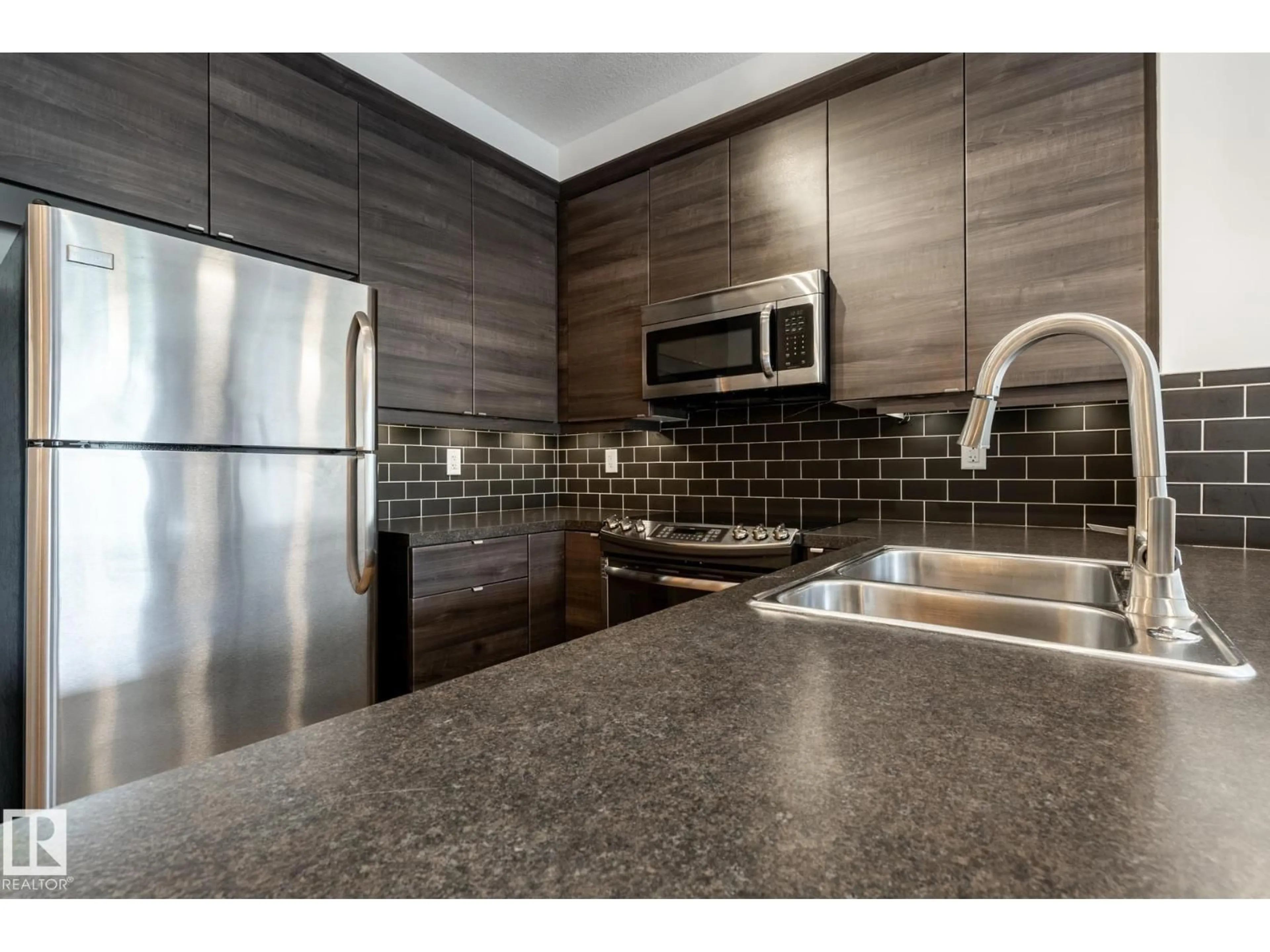 Standard kitchen, ceramic/tile floor for #215 - 2590 ANDERSON WY, Edmonton Alberta T6W0R2