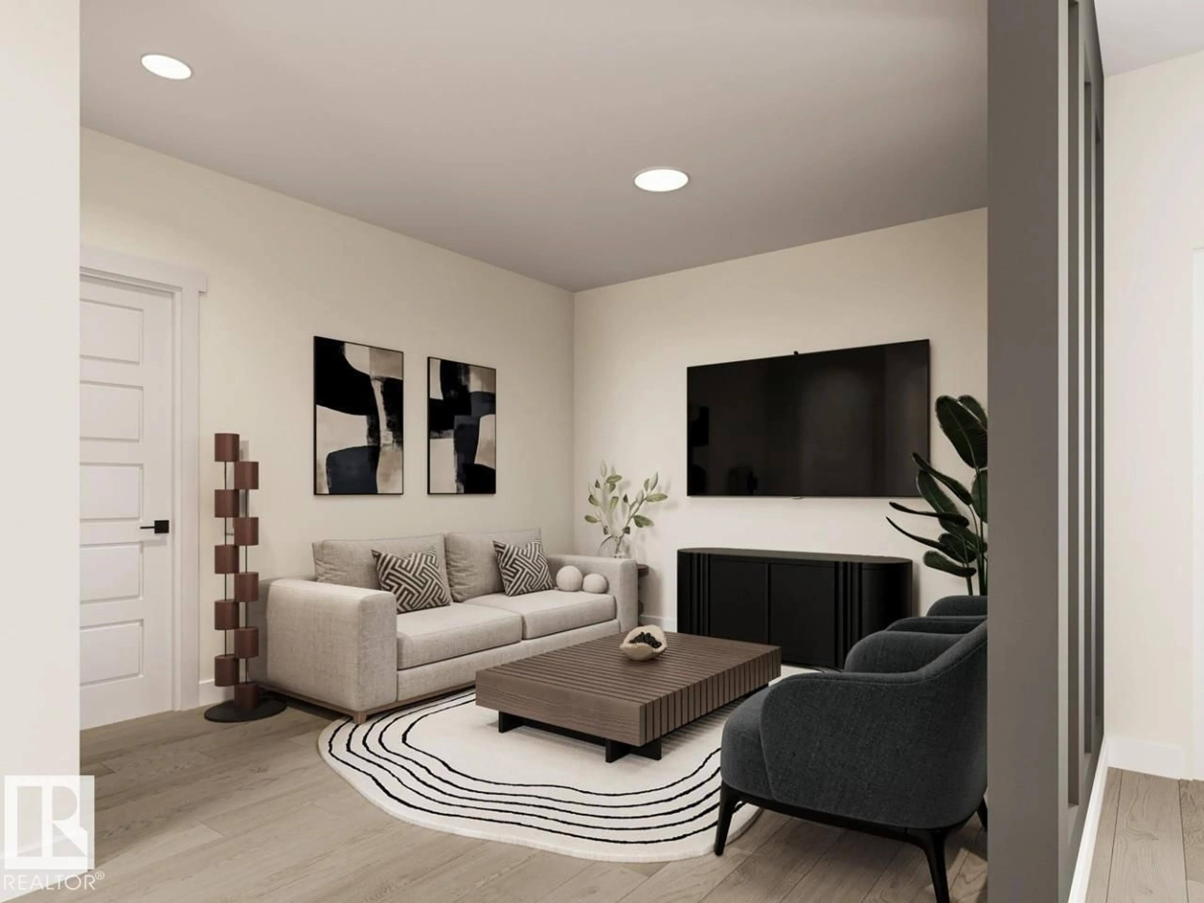 Living room with furniture, unknown for 6315 30 AV, Edmonton Alberta T6X3M9