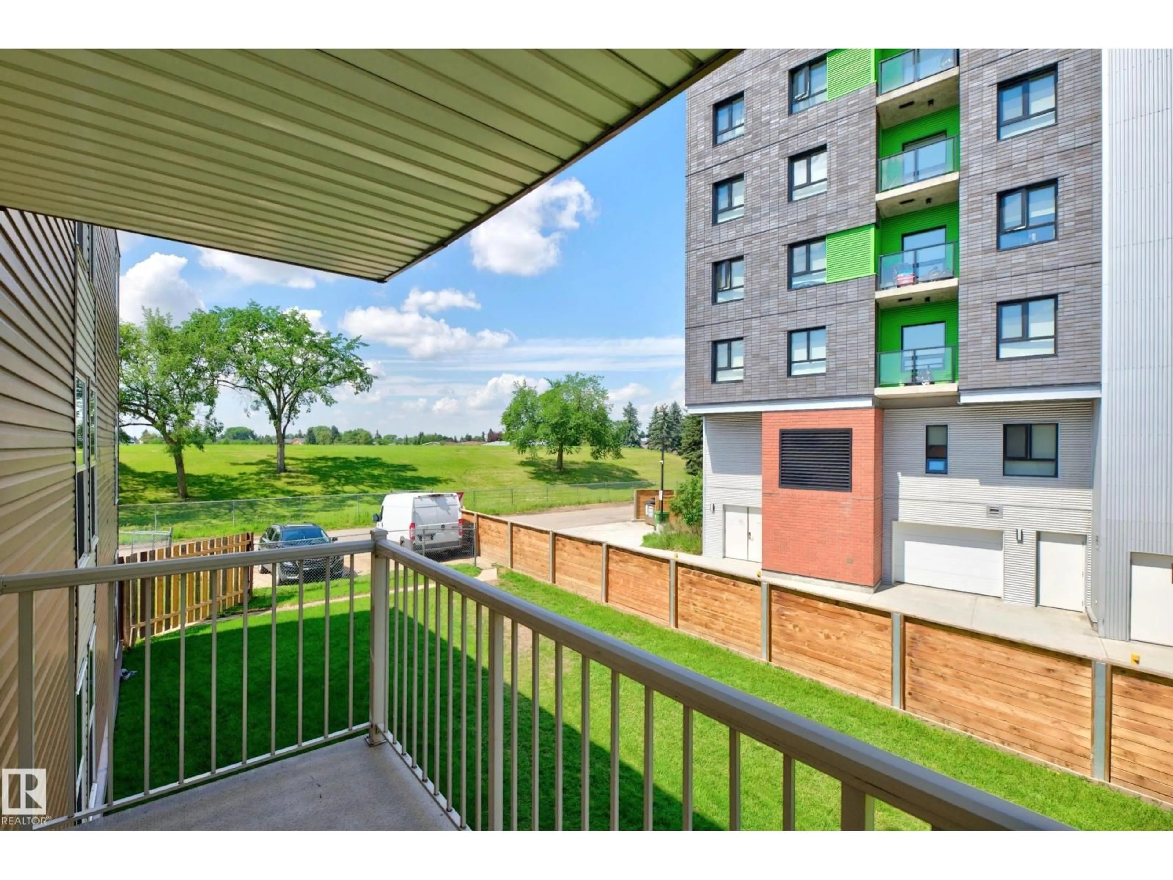 Patio, water/lake/river/ocean view for 209 - 7220 144 AV, Edmonton Alberta T4C3E4