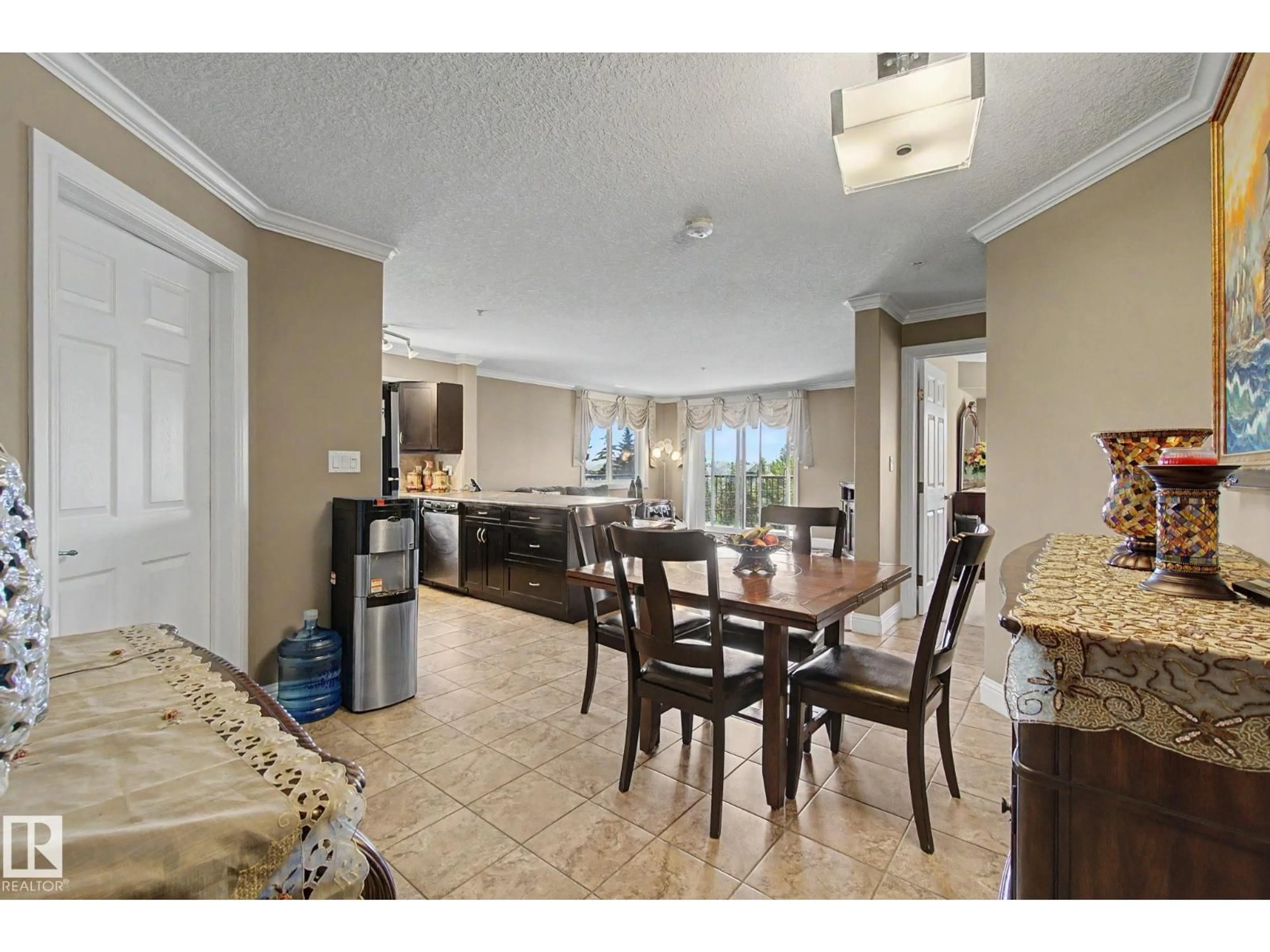 Open concept kitchen, ceramic/tile floor for #307 - 14604 125 ST, Edmonton Alberta T5X0B4