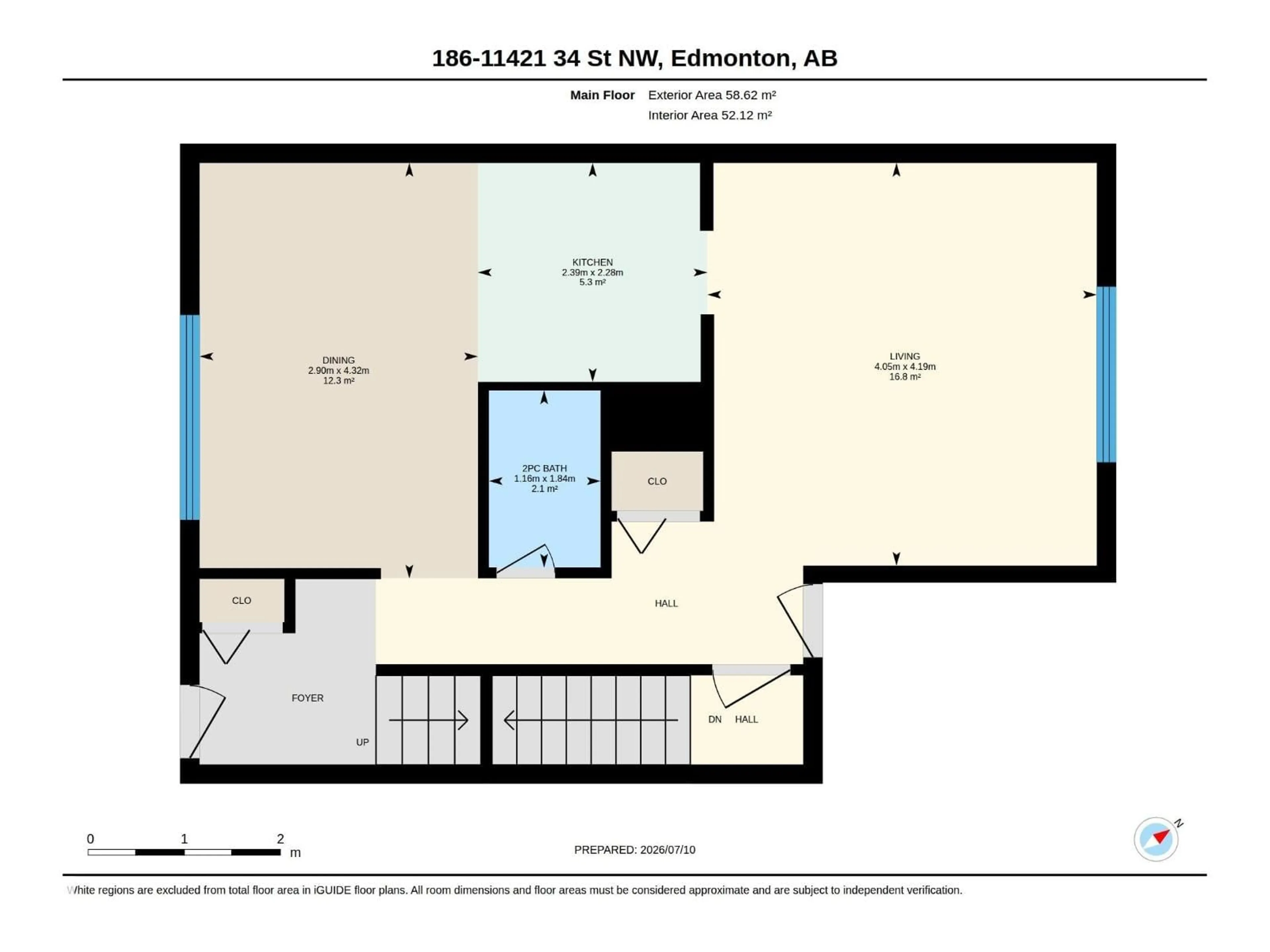 Floor plan for 186 11421 34 ST NW, Edmonton Alberta T5W5J7