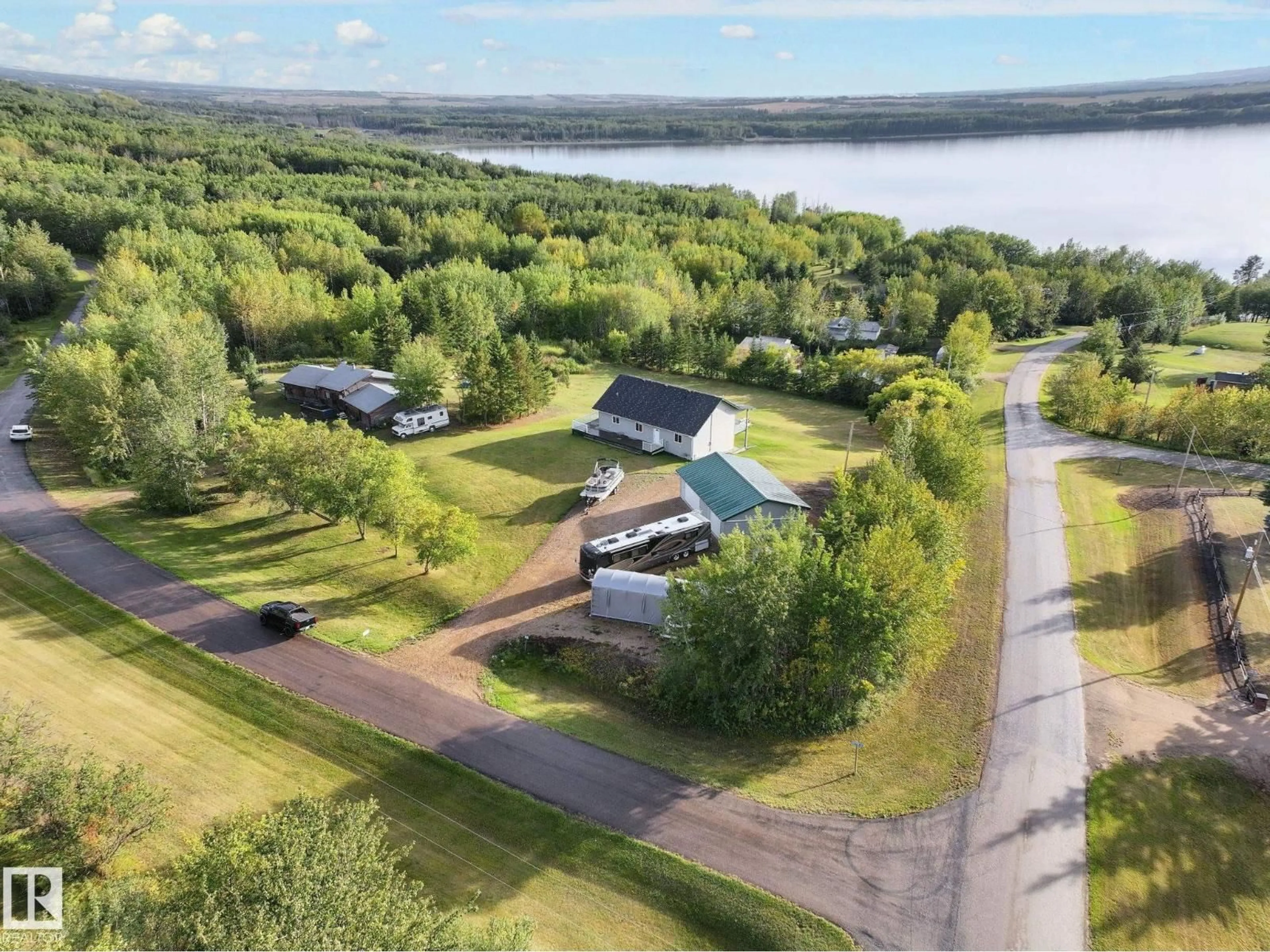 A pic from outside/outdoor area/front of a property/back of a property/a pic from drone, water/lake/river/ocean view for 418 MONS VIEW WAY, Rural Smoky Lake County Alberta T0A3C0