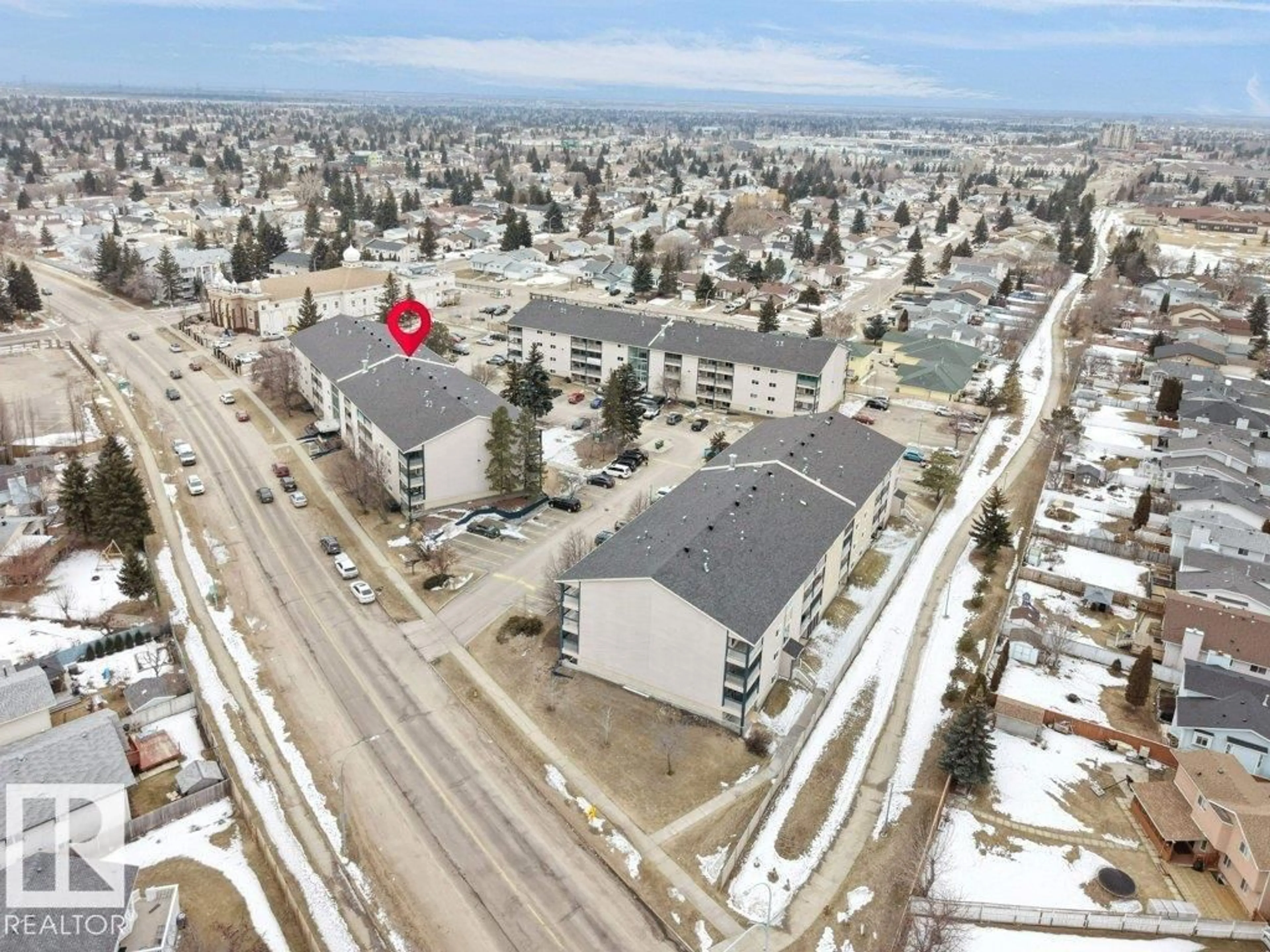 A pic from outside/outdoor area/front of a property/back of a property/a pic from drone, unknown for #311 - 2628 MILL WOODS RD E, Edmonton Alberta T6L5K8