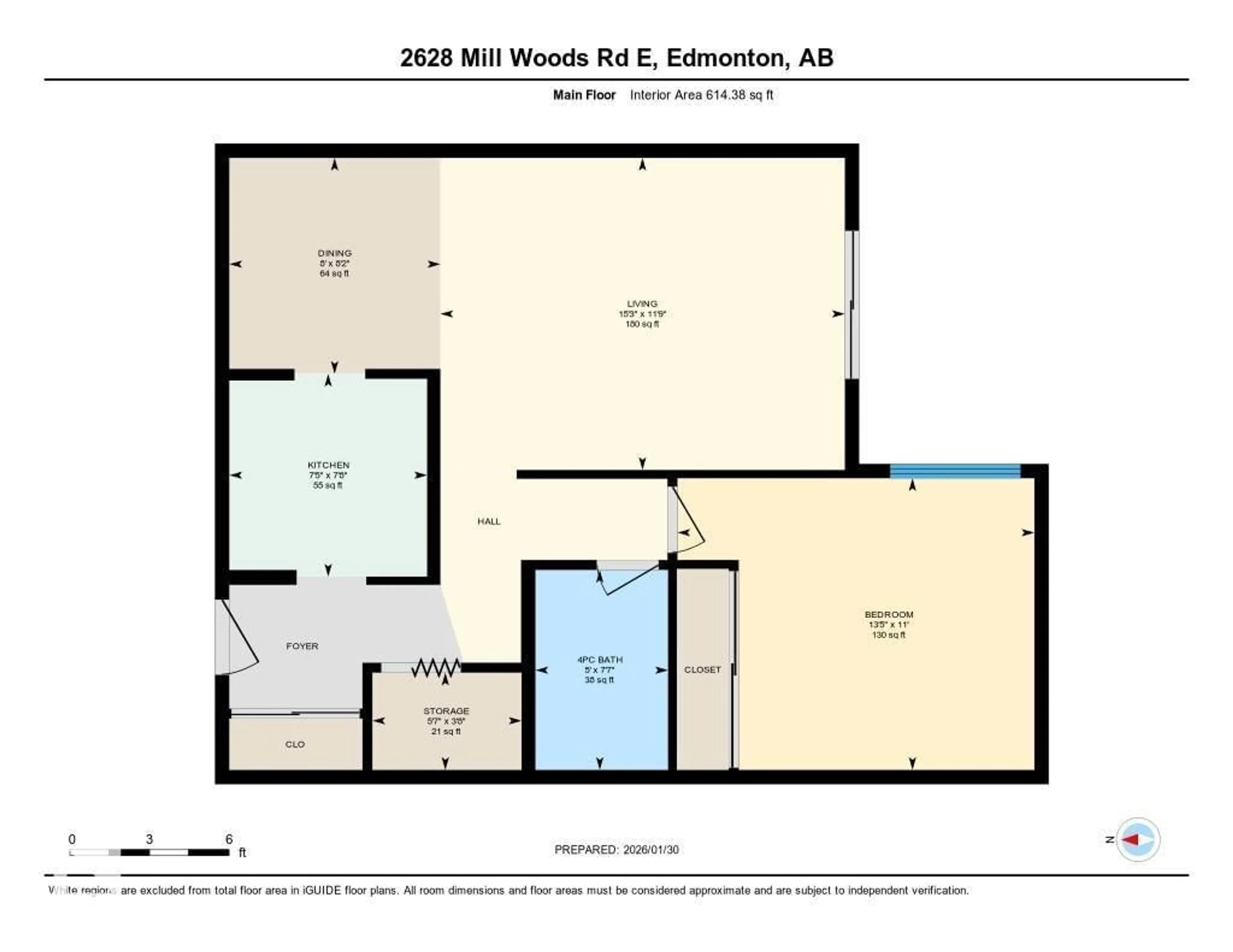 Floor plan for #311 - 2628 MILL WOODS RD E, Edmonton Alberta T6L5K8