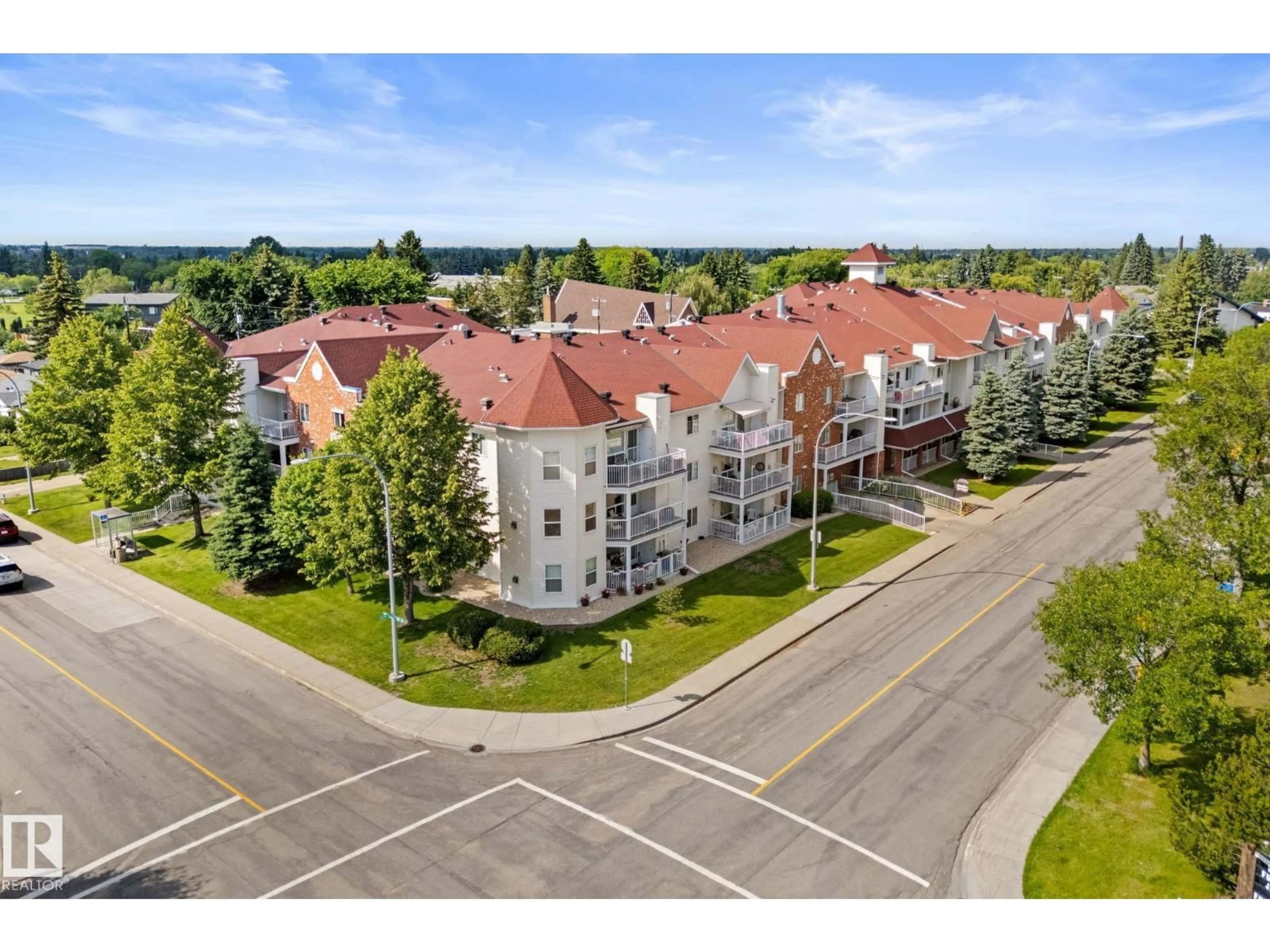 A pic from outside/outdoor area/front of a property/back of a property/a pic from drone, unknown for #327 - 6220 FULTON RD, Edmonton Alberta T6A3T4