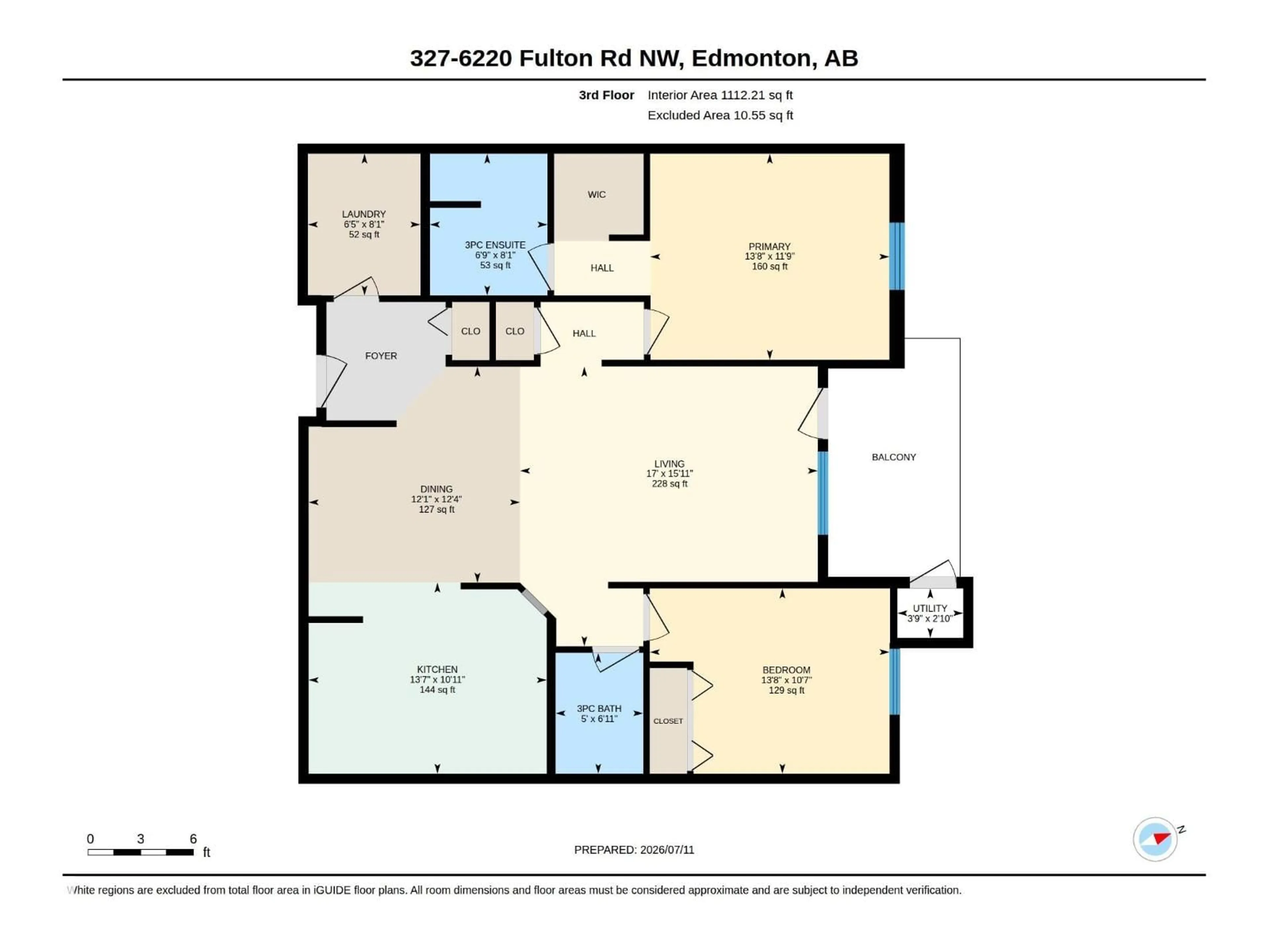 Floor plan for #327 - 6220 FULTON RD, Edmonton Alberta T6A3T4