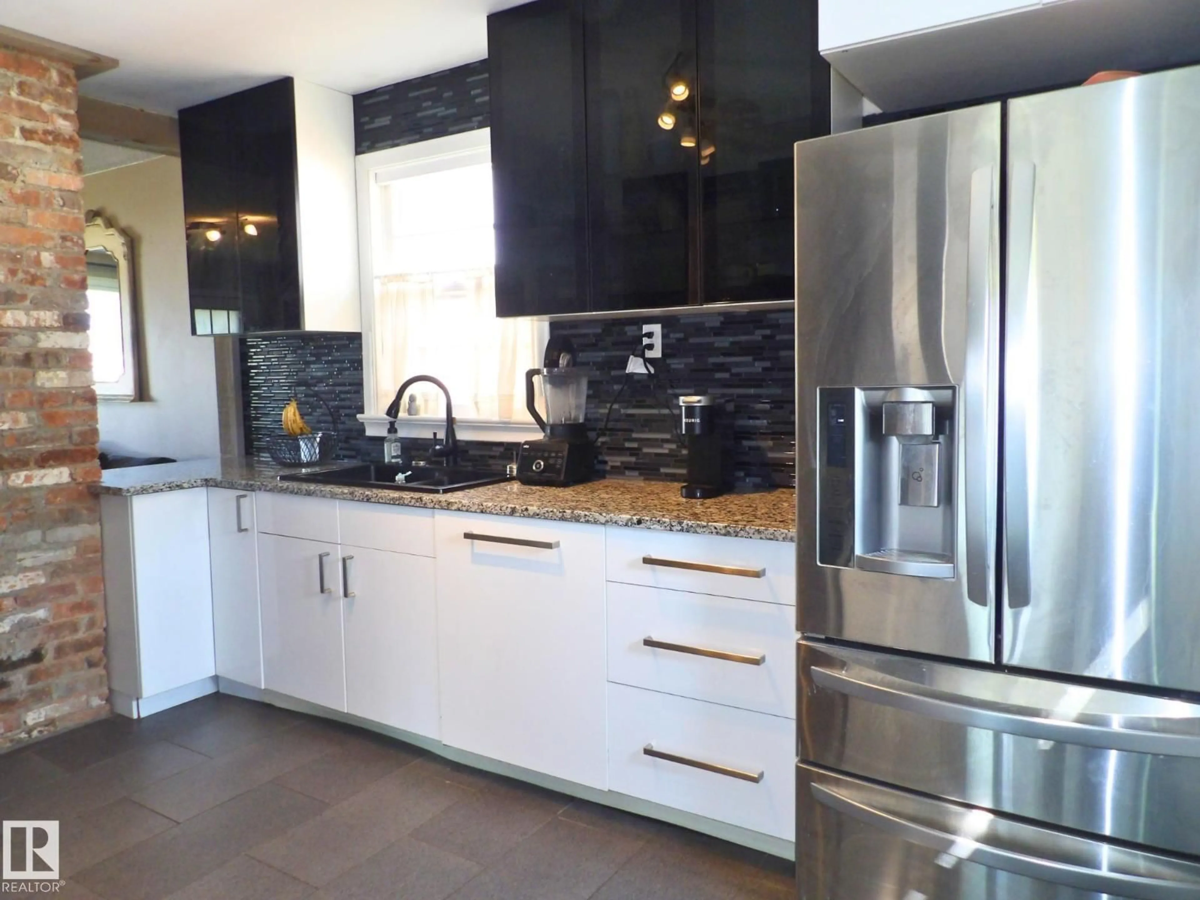 Contemporary kitchen, ceramic/tile floor for 4419 114 NW, Edmonton Alberta T5W0T4