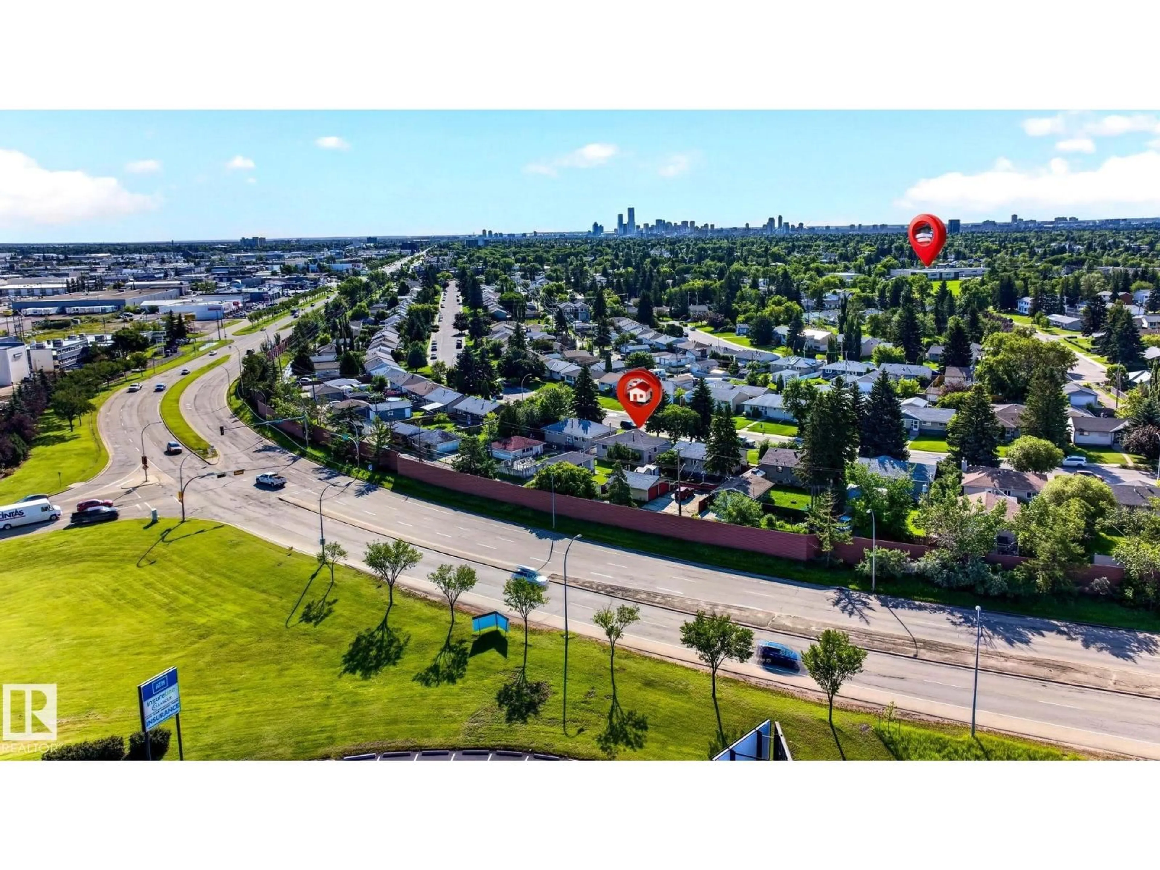 A pic from outside/outdoor area/front of a property/back of a property/a pic from drone, unknown for 16152 110B AV NW, Edmonton Alberta T5P4E6