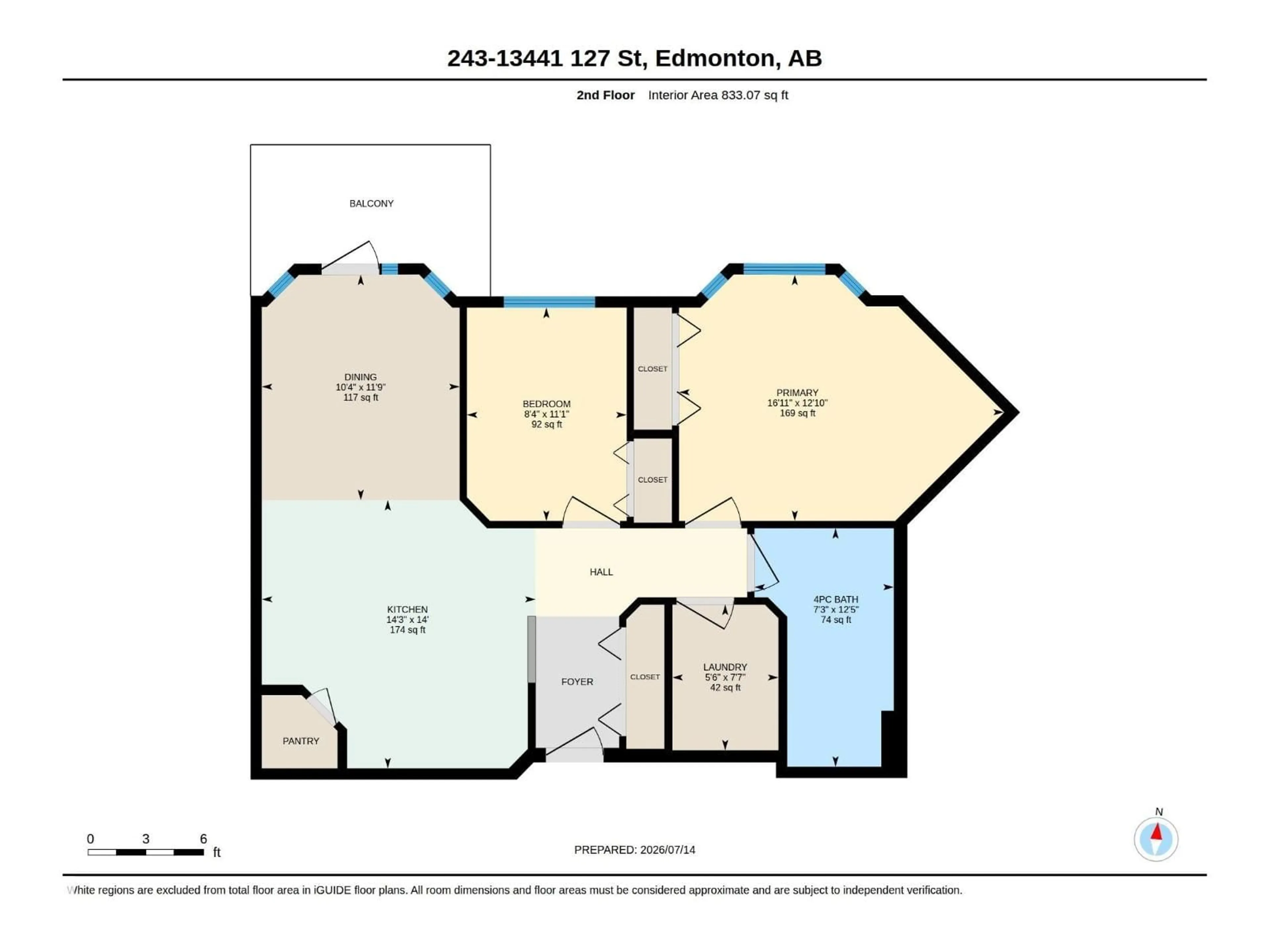 Floor plan for 243 13441 127 ST NW, Edmonton Alberta T5L4B6