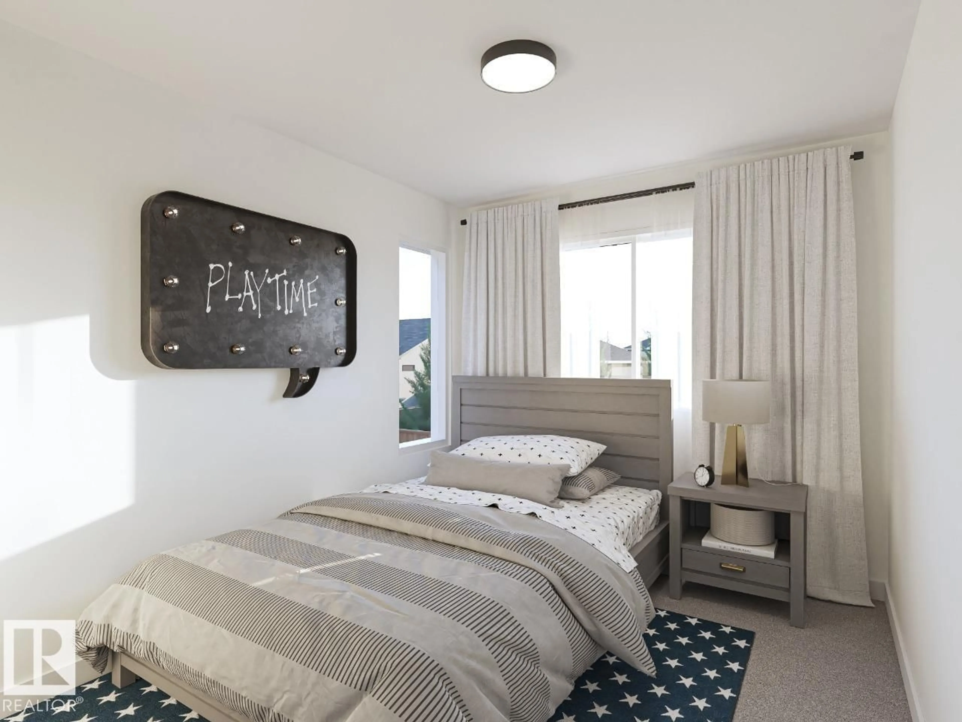 Bedroom with bed, unknown for #55 - 3270 CHERNOWSKI WY, Edmonton Alberta T6W3X2
