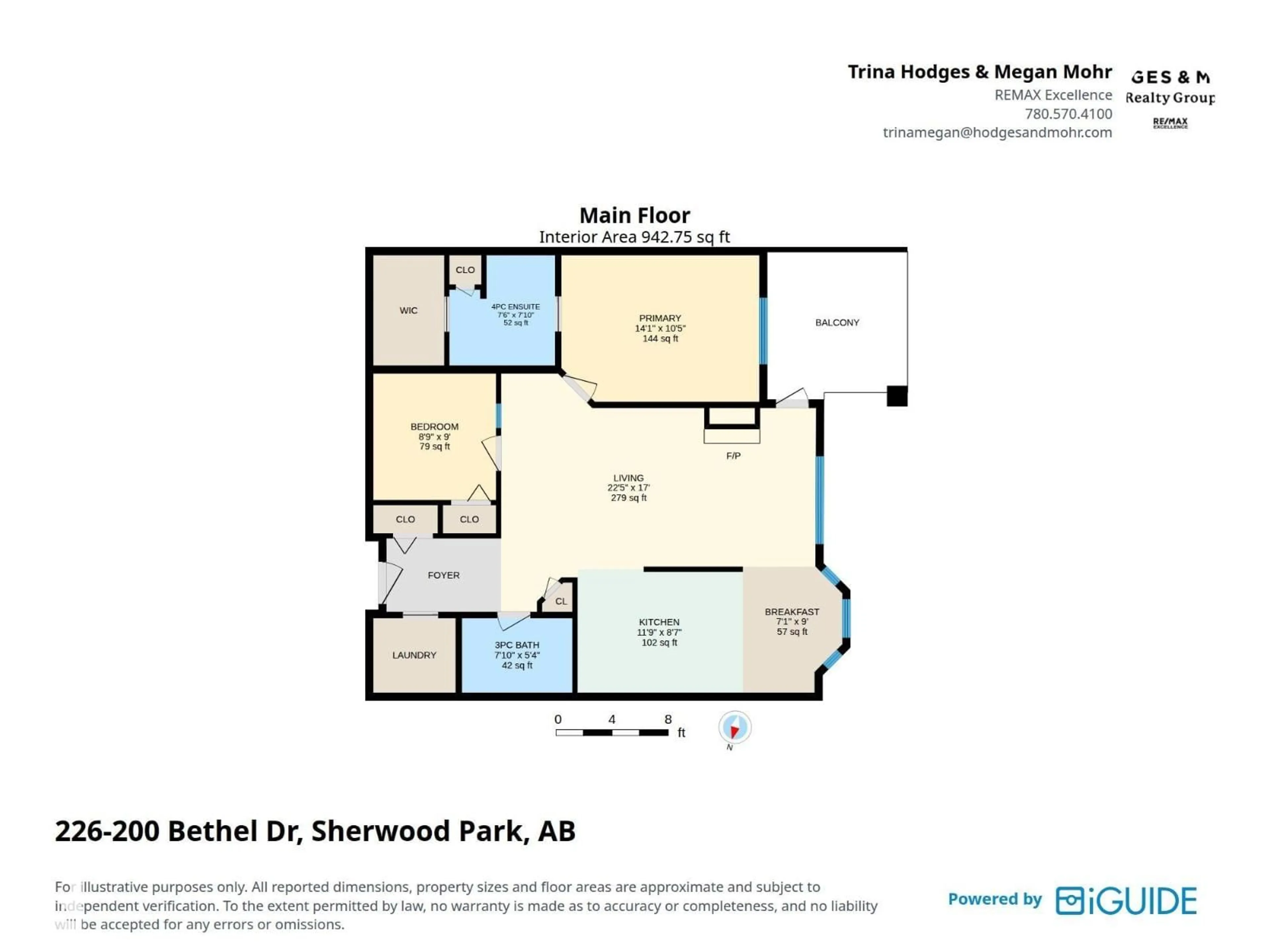 Floor plan for 200 - 226 BETHEL DR, Sherwood Park Alberta T8H2C5