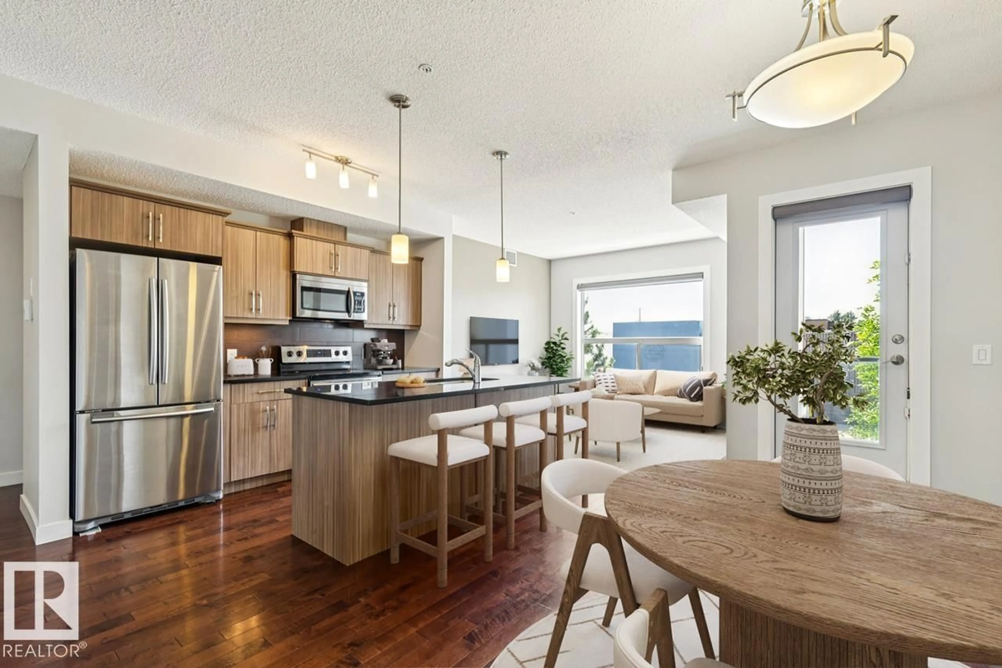 Open concept kitchen, unknown for 217 10523 123 ST NW, Edmonton Alberta T5N1N9