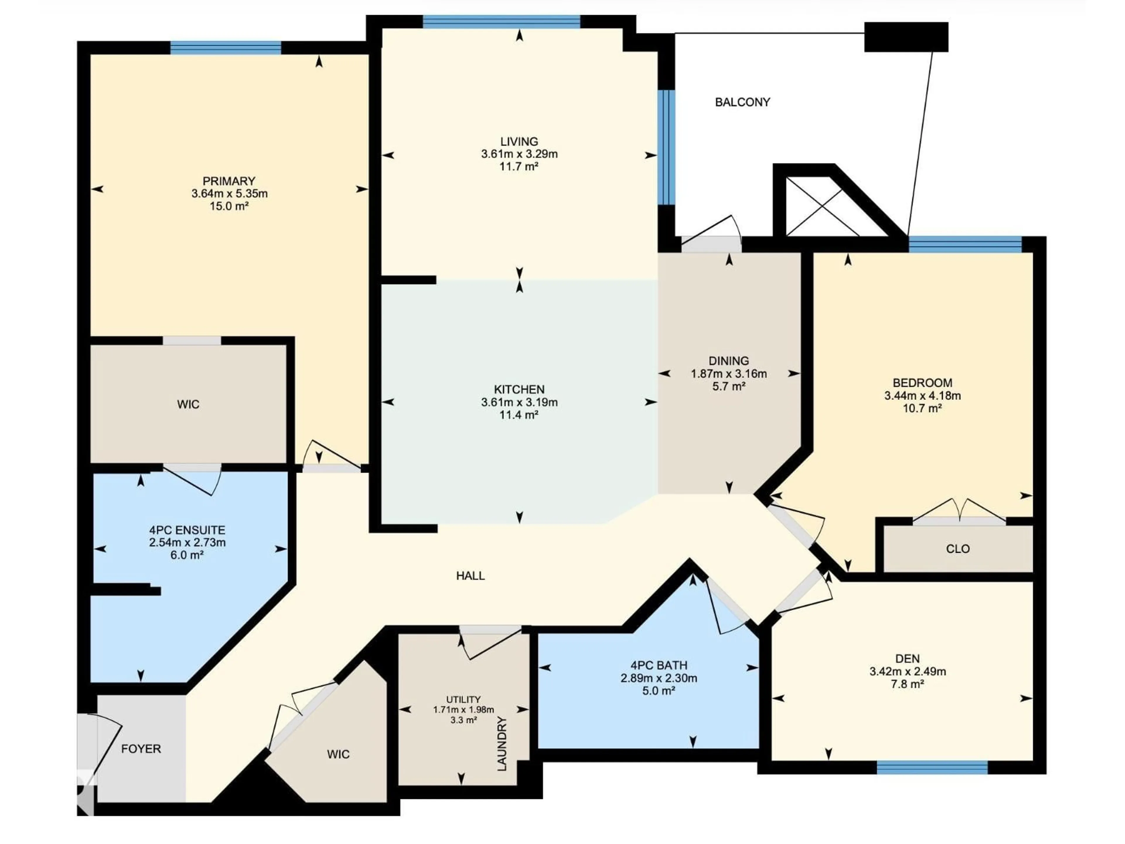 Floor plan for 217 10523 123 ST NW, Edmonton Alberta T5N1N9