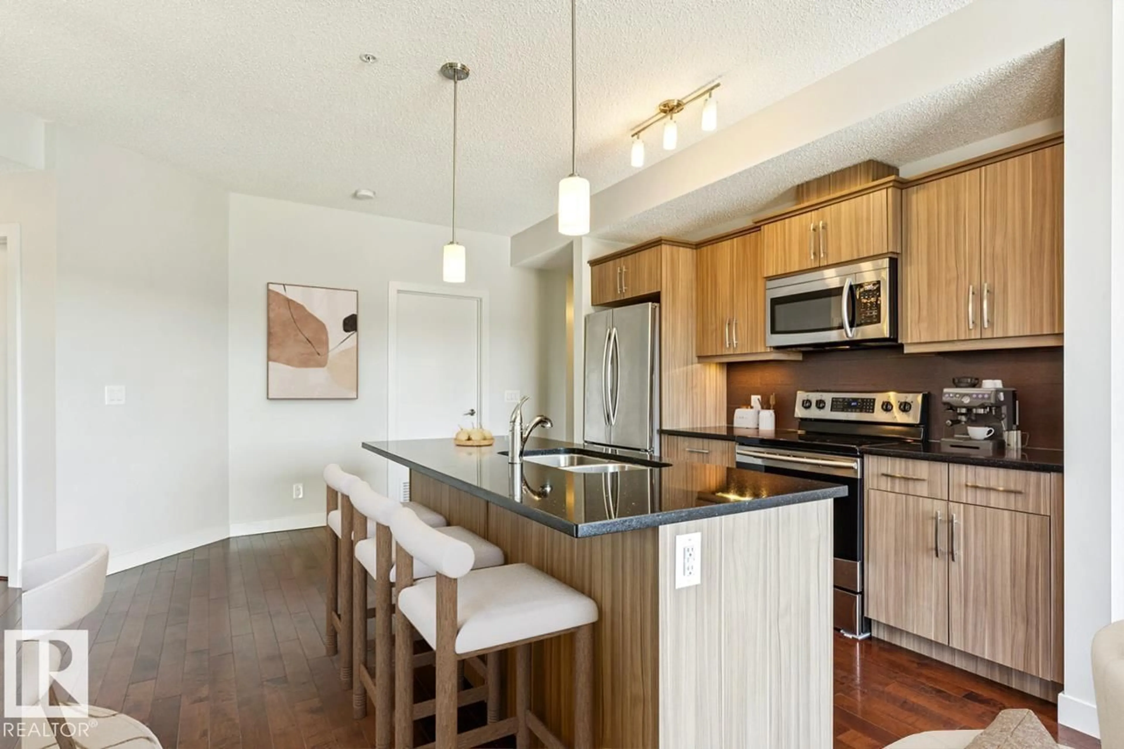 Open concept kitchen, unknown for 217 10523 123 ST NW, Edmonton Alberta T5N1N9