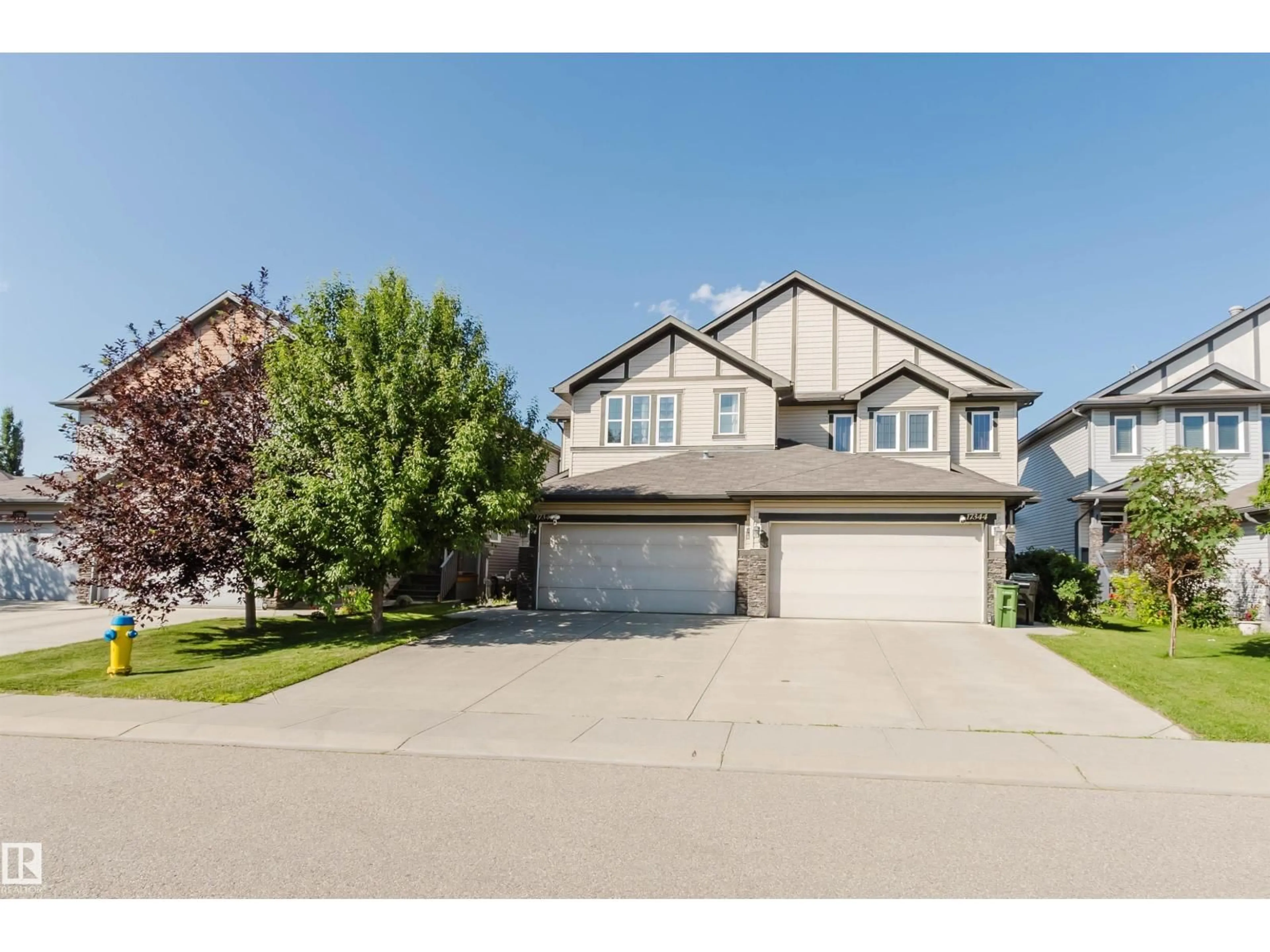 A pic from outside/outdoor area/front of a property/back of a property/a pic from drone, street for 17348 6 AV, Edmonton Alberta T6W2A7