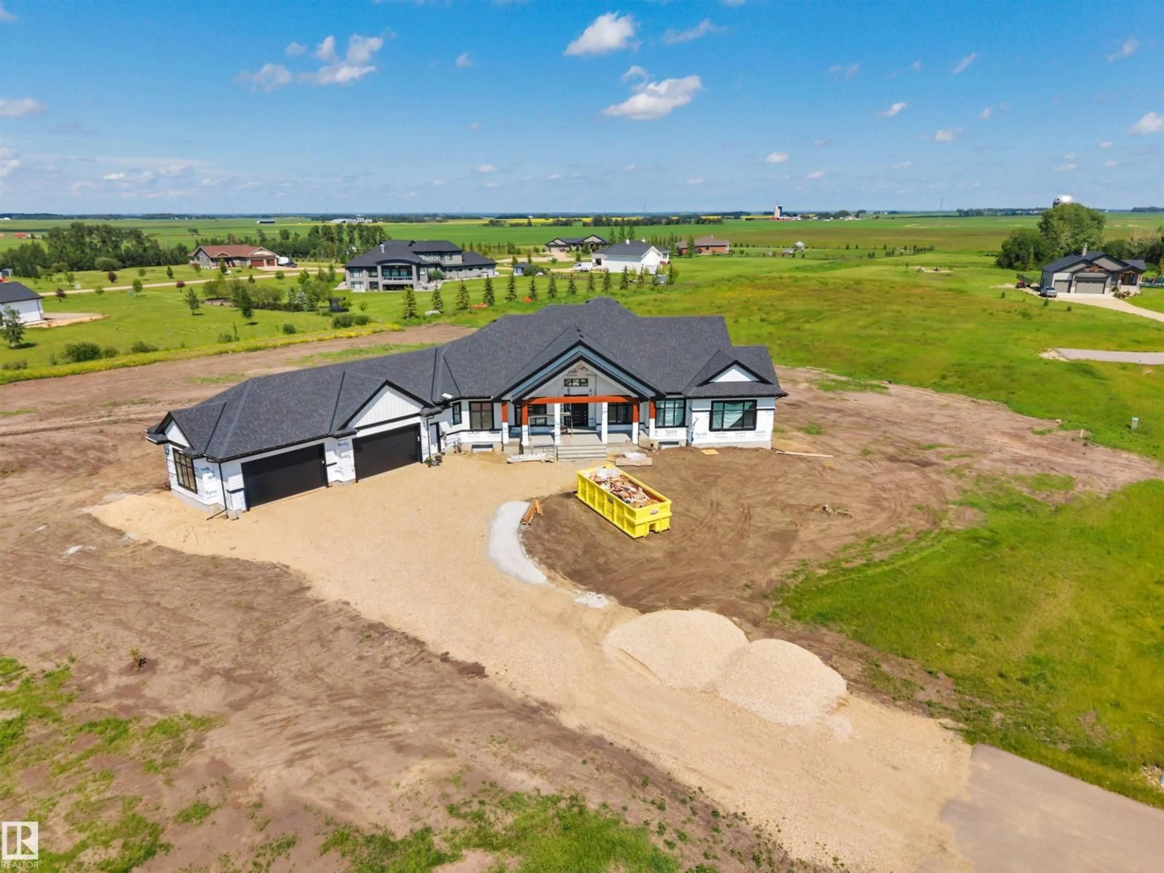 A pic from outside/outdoor area/front of a property/back of a property/a pic from drone, building for 49023 - 20 RGE RD 250, Rural Leduc County Alberta T9E2B9