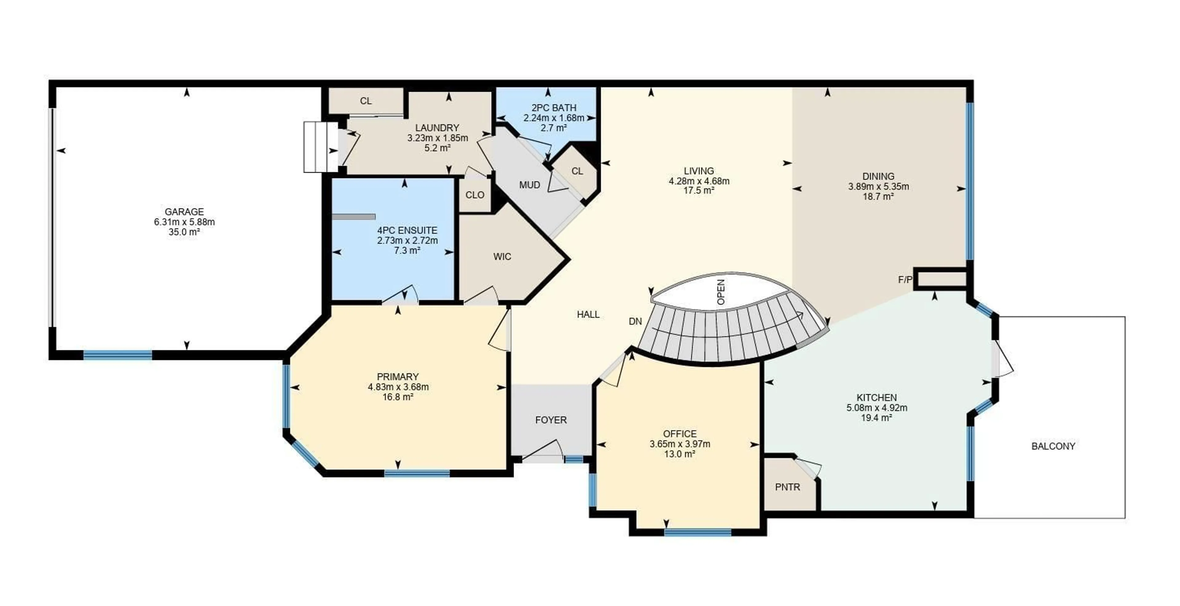 Floor plan for 434 TORY PT, Edmonton Alberta T6R3C8