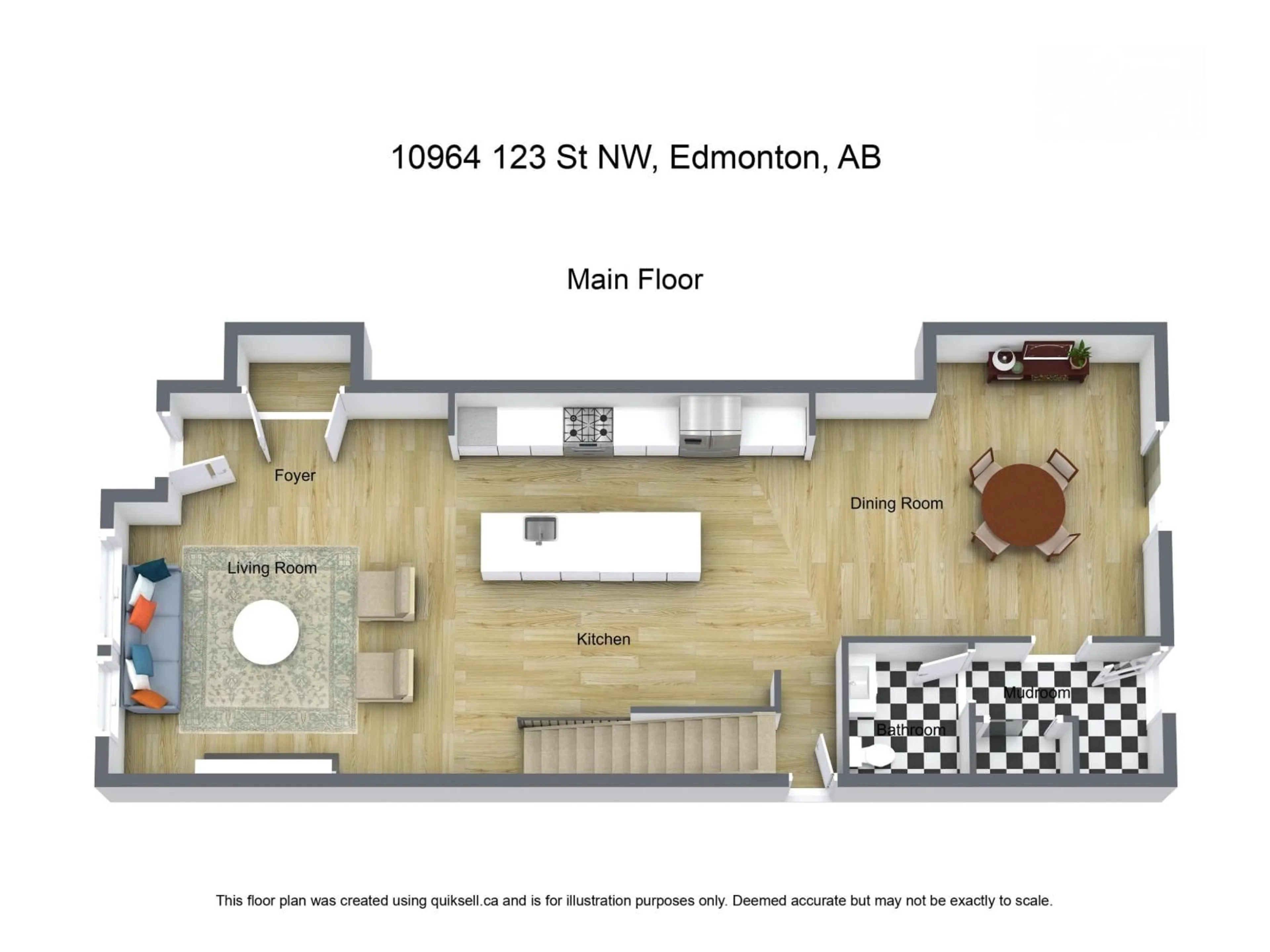 Floor plan for NW - 10964 123 ST, Edmonton Alberta T5M0E2