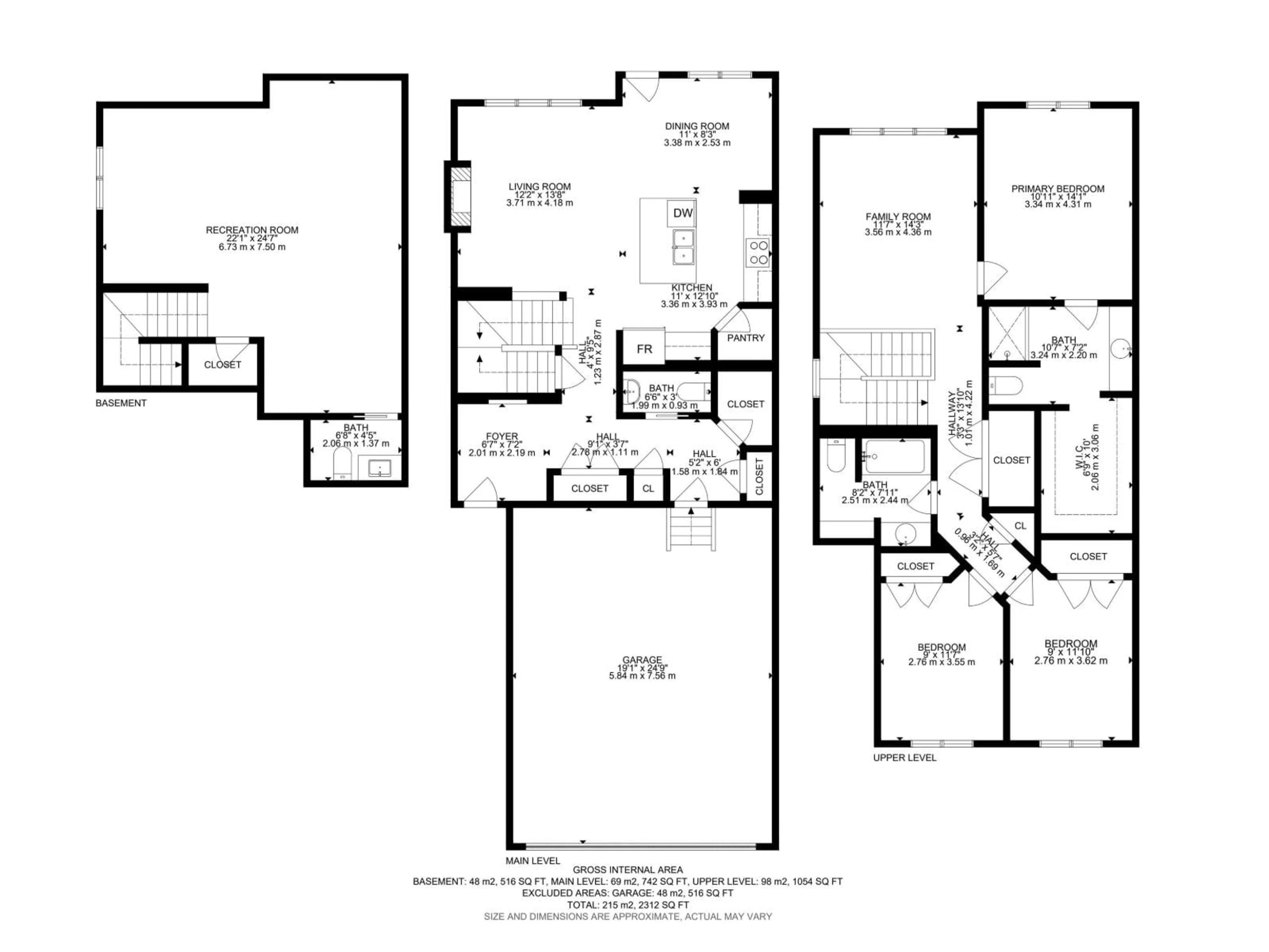 Floor plan for NW - 8005 223 ST, Edmonton Alberta T5T7H8