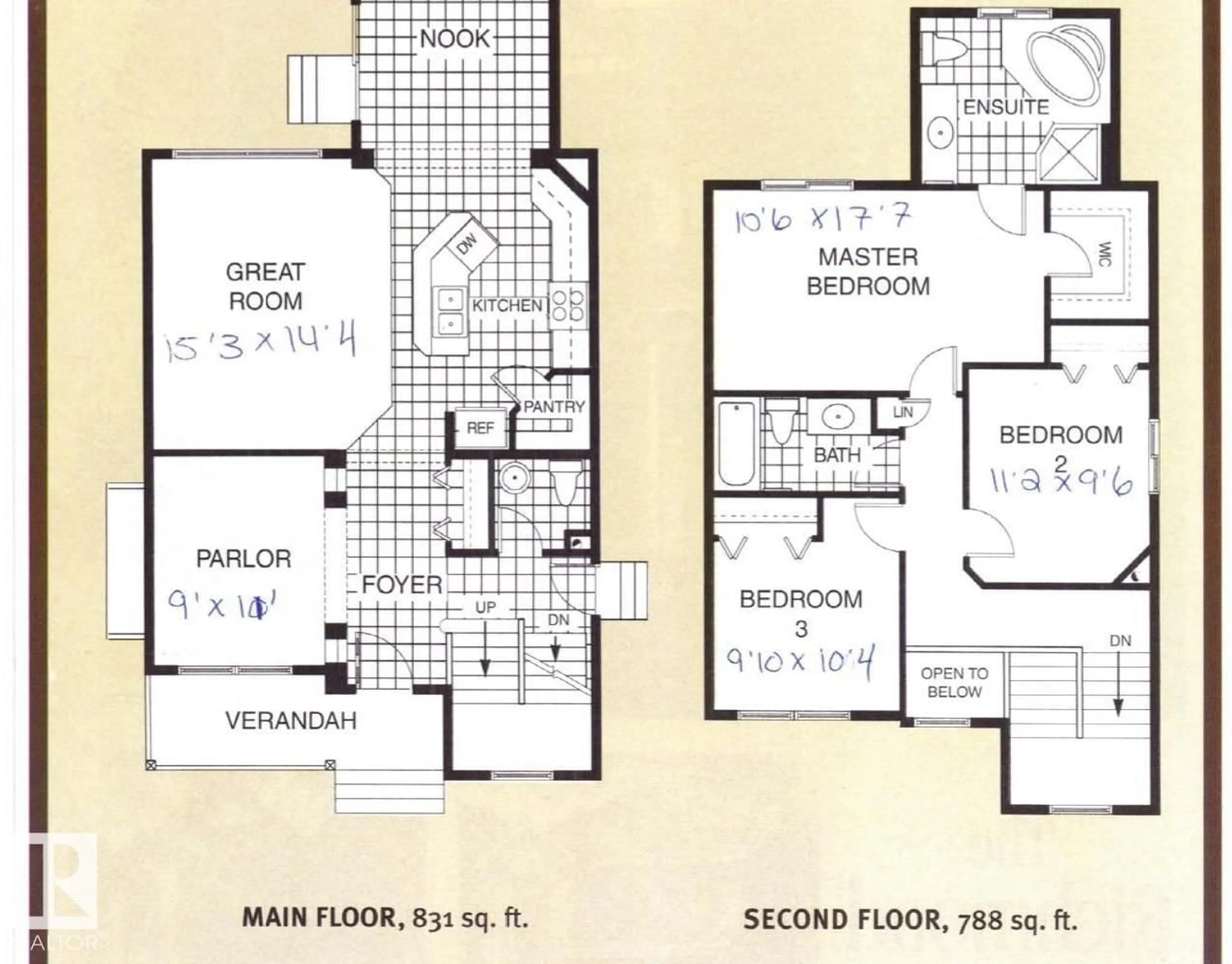 Floor plan for 1686 TOMPKINS WD, Edmonton Alberta T6R2Y4