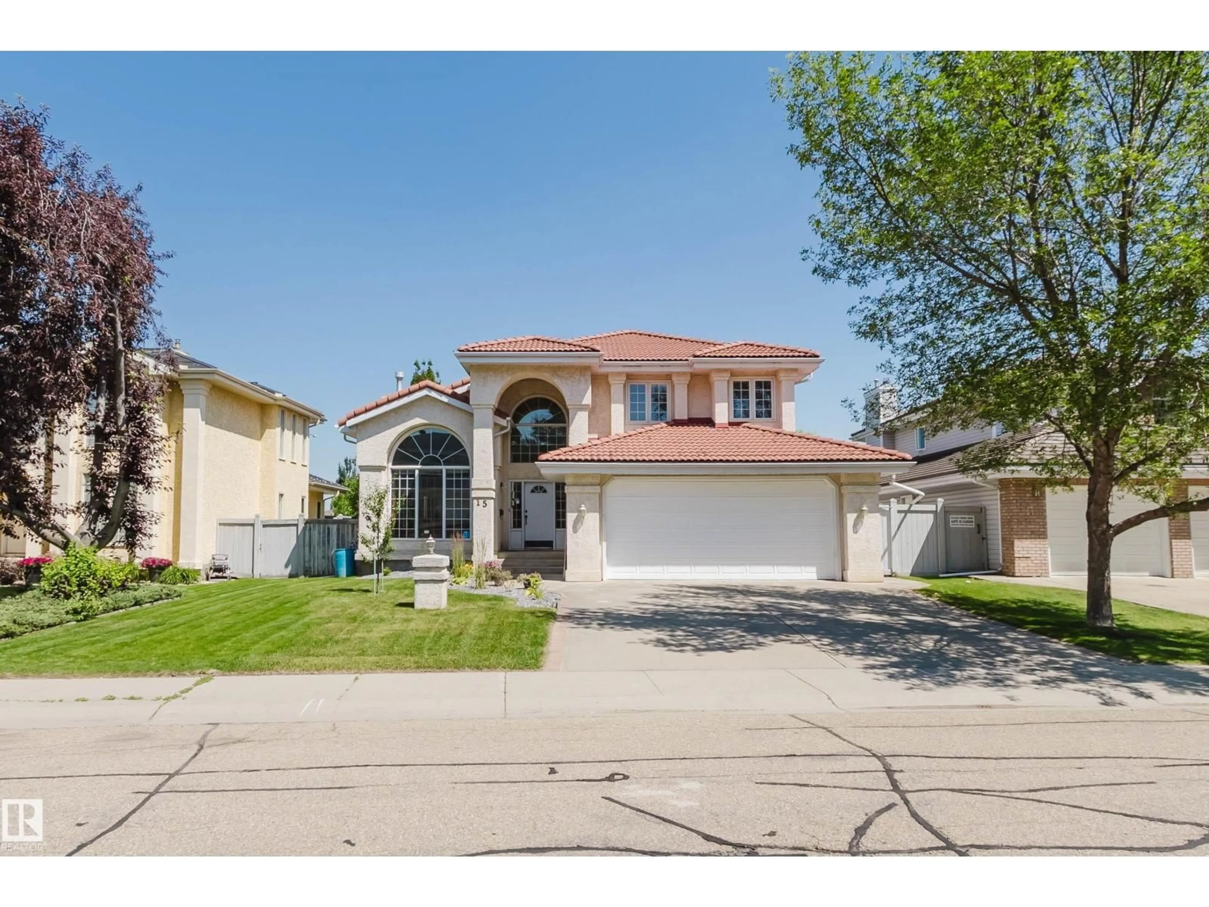 Home with vinyl exterior material, street for 15 CORMACK CR, Edmonton Alberta T6R2E7
