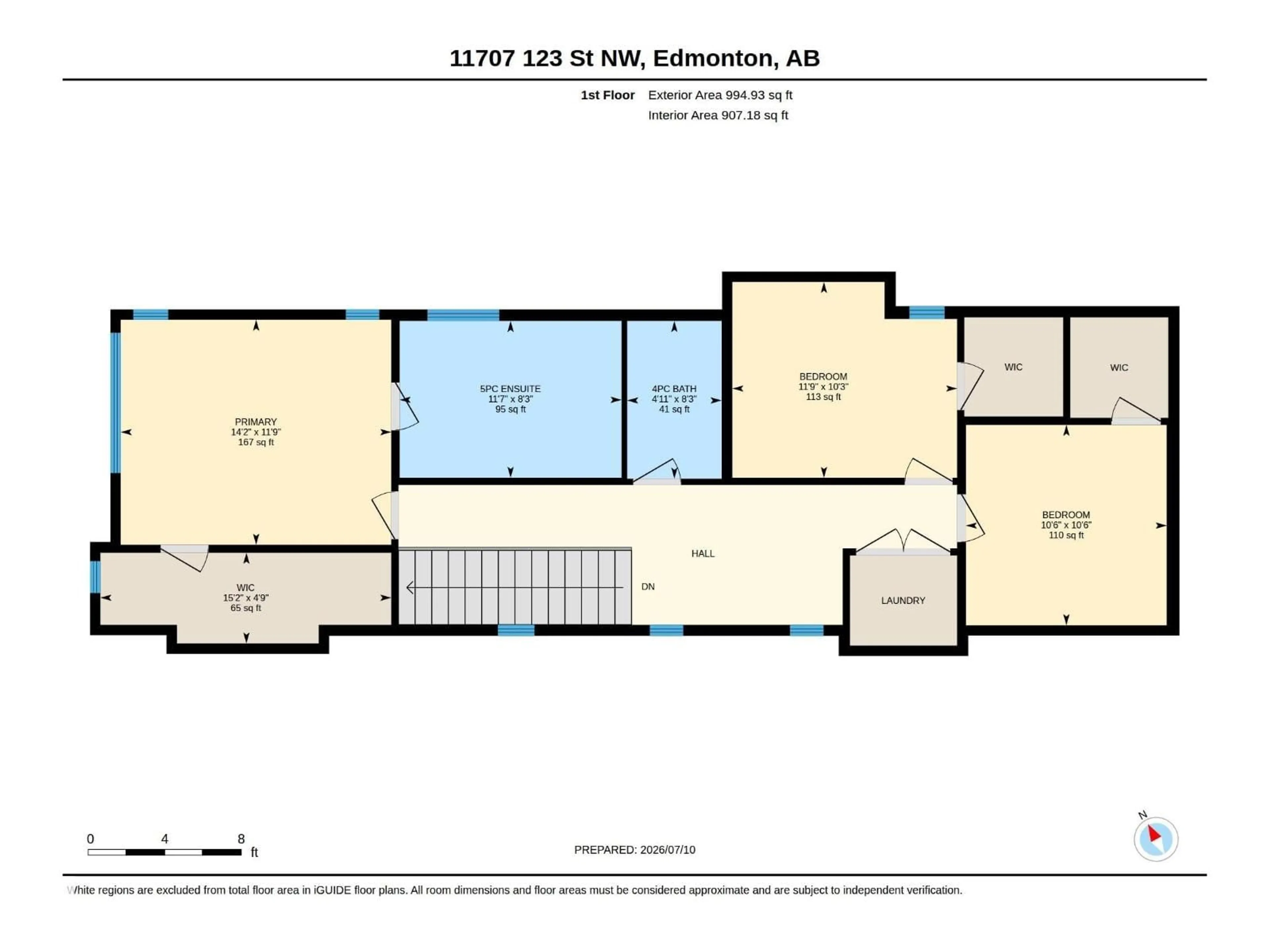 Floor plan for NW - 11707 123 ST, Edmonton Alberta T5M0G8