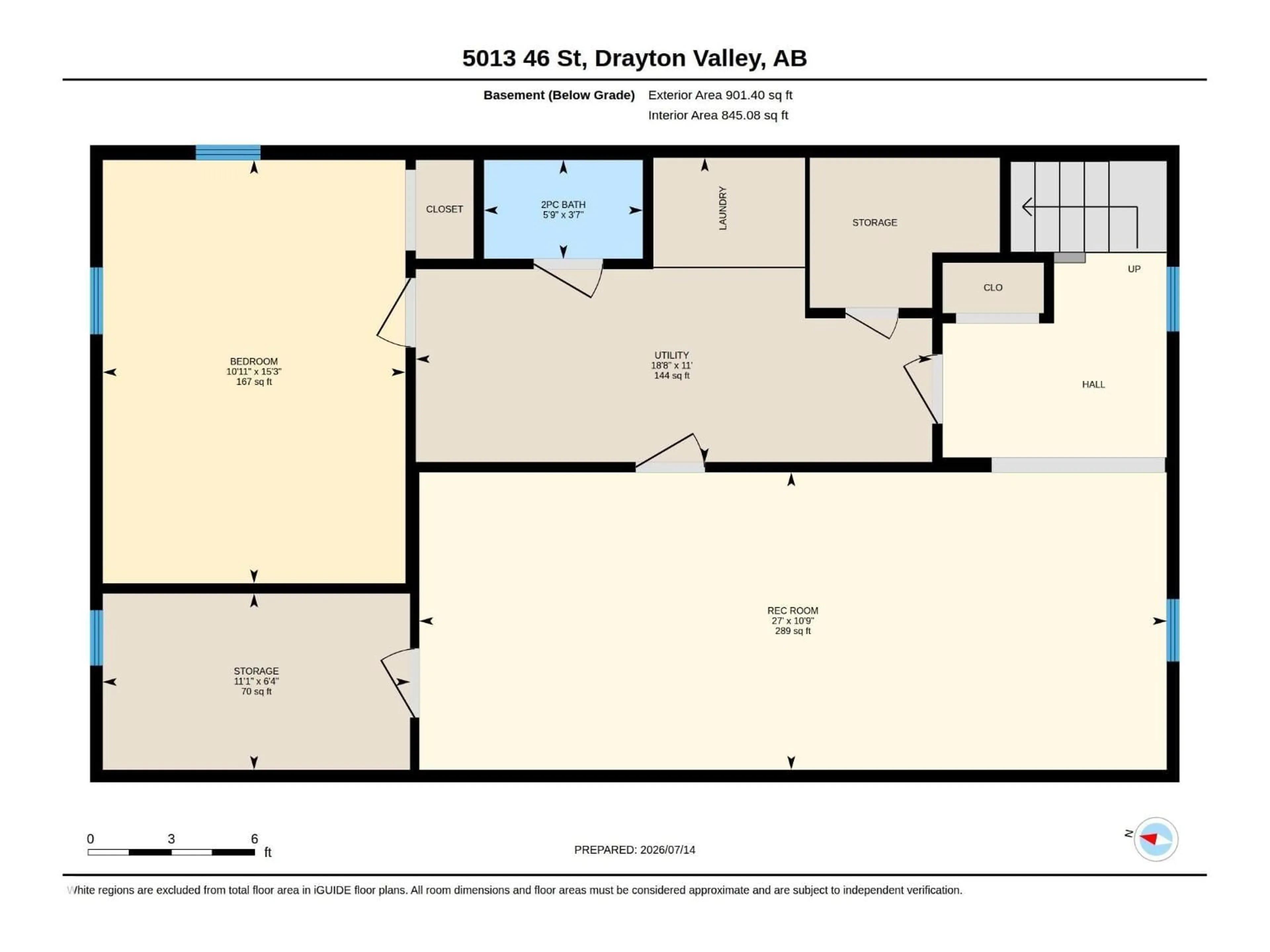 Floor plan for 5013 46 ST, Drayton Valley Alberta T7A1C6