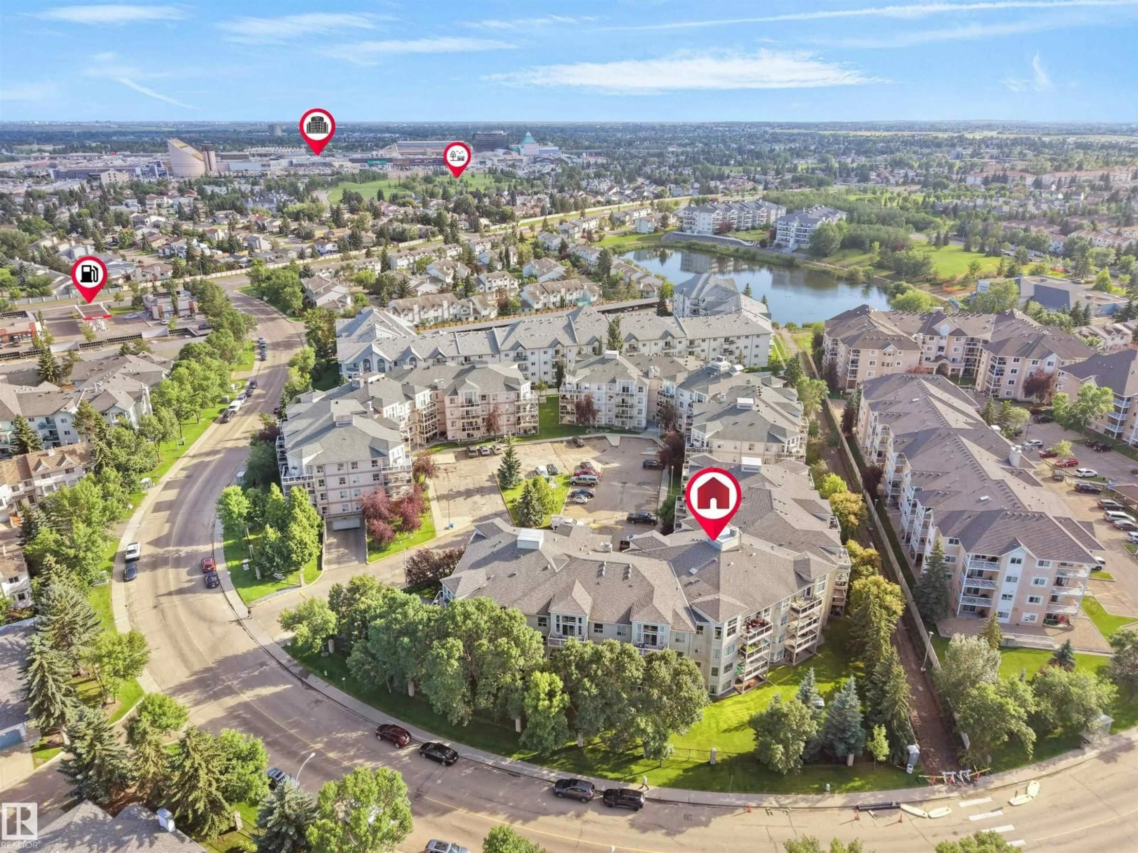 A pic from outside/outdoor area/front of a property/back of a property/a pic from drone, unknown for #203 - 9760 174 ST, Edmonton Alberta T5T6J4