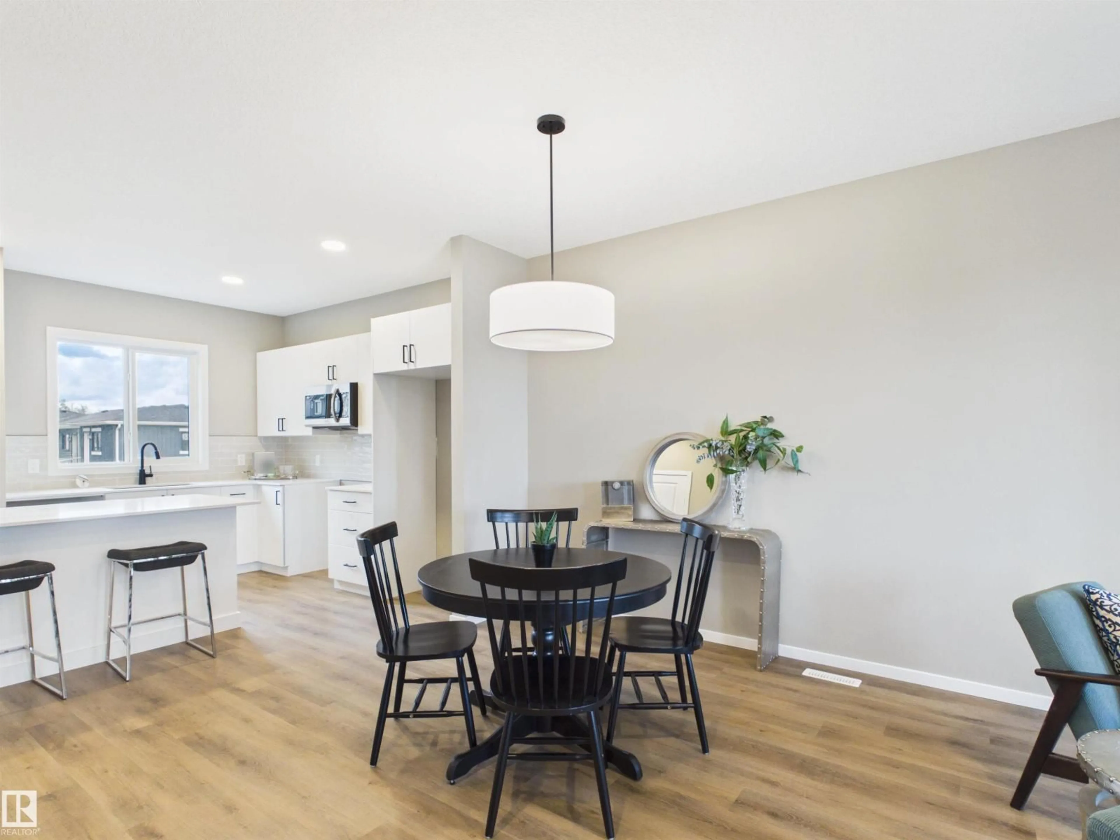 Open concept kitchen, wood/laminate floor for 1098 MCLEOD AV, Spruce Grove Alberta T7X4G8