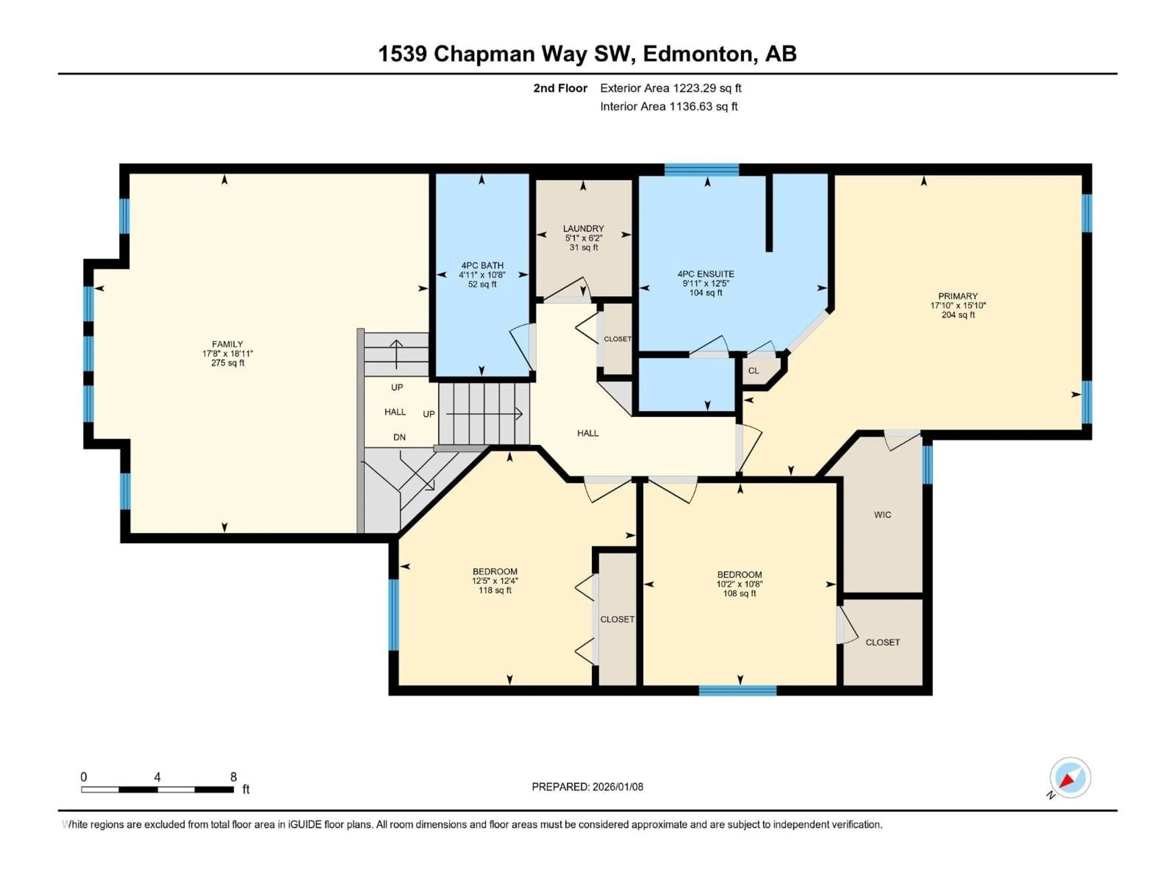 Floor plan for SW - 1539 CHAPMAN WY, Edmonton Alberta T6W0Z1