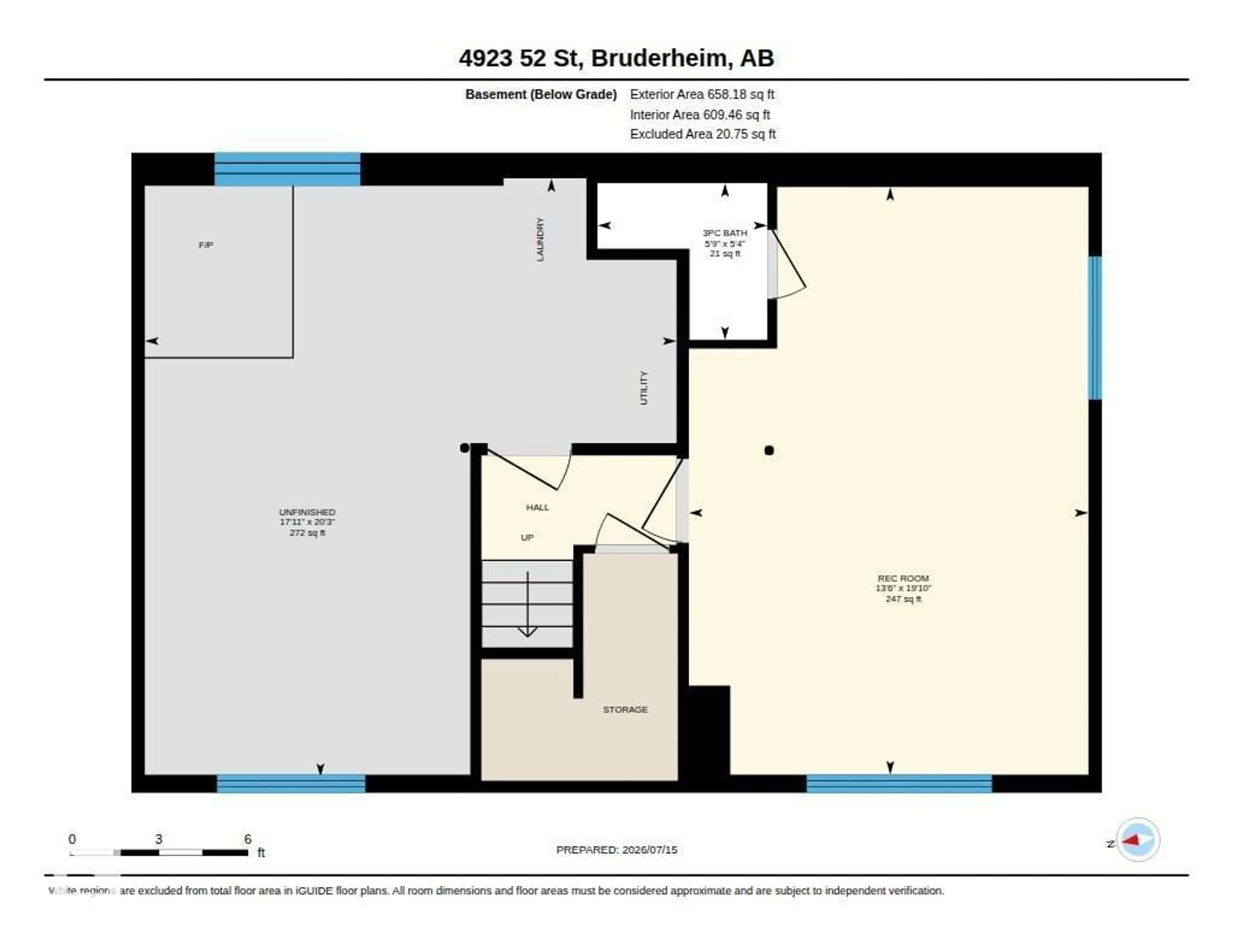 Floor plan for 4921 52 ST, Bruderheim Alberta T0B0S0