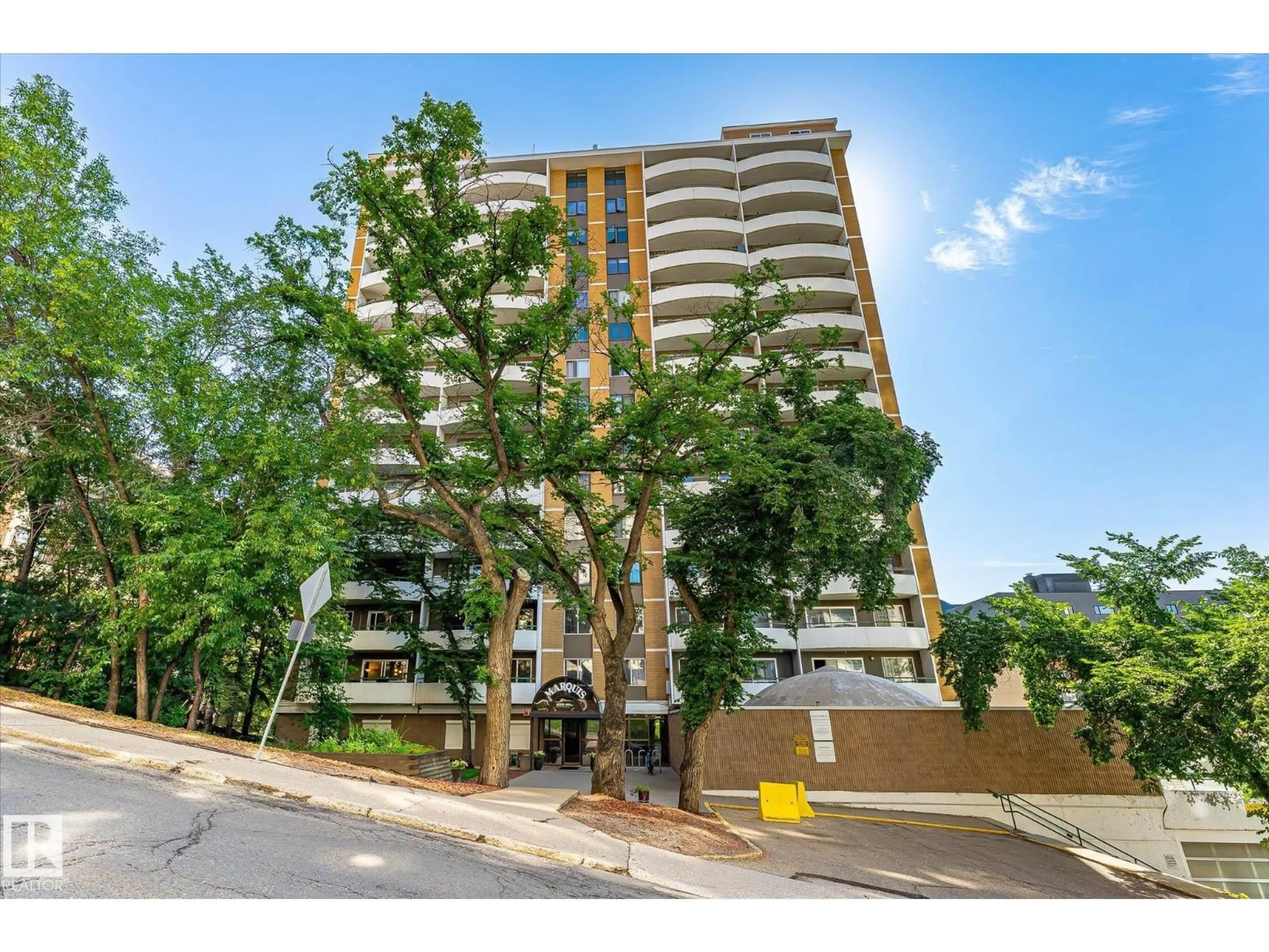 A pic from outside/outdoor area/front of a property/back of a property/a pic from drone, unknown for 704 - 9725 106 ST, Edmonton Alberta T5K1B4