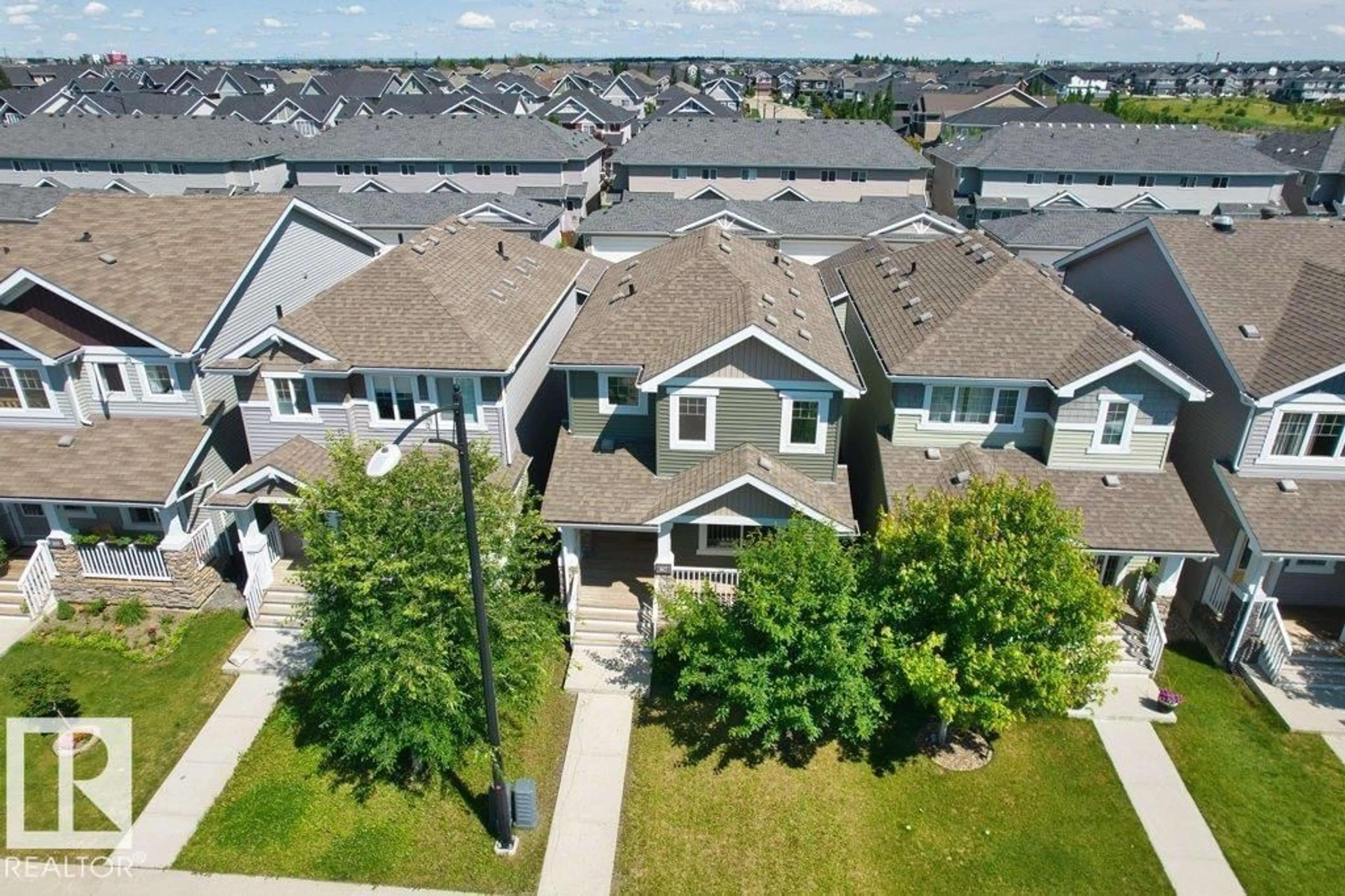 A pic from outside/outdoor area/front of a property/back of a property/a pic from drone, water/lake/river/ocean view for SW - 1627 167 ST, Edmonton Alberta T6W3C4