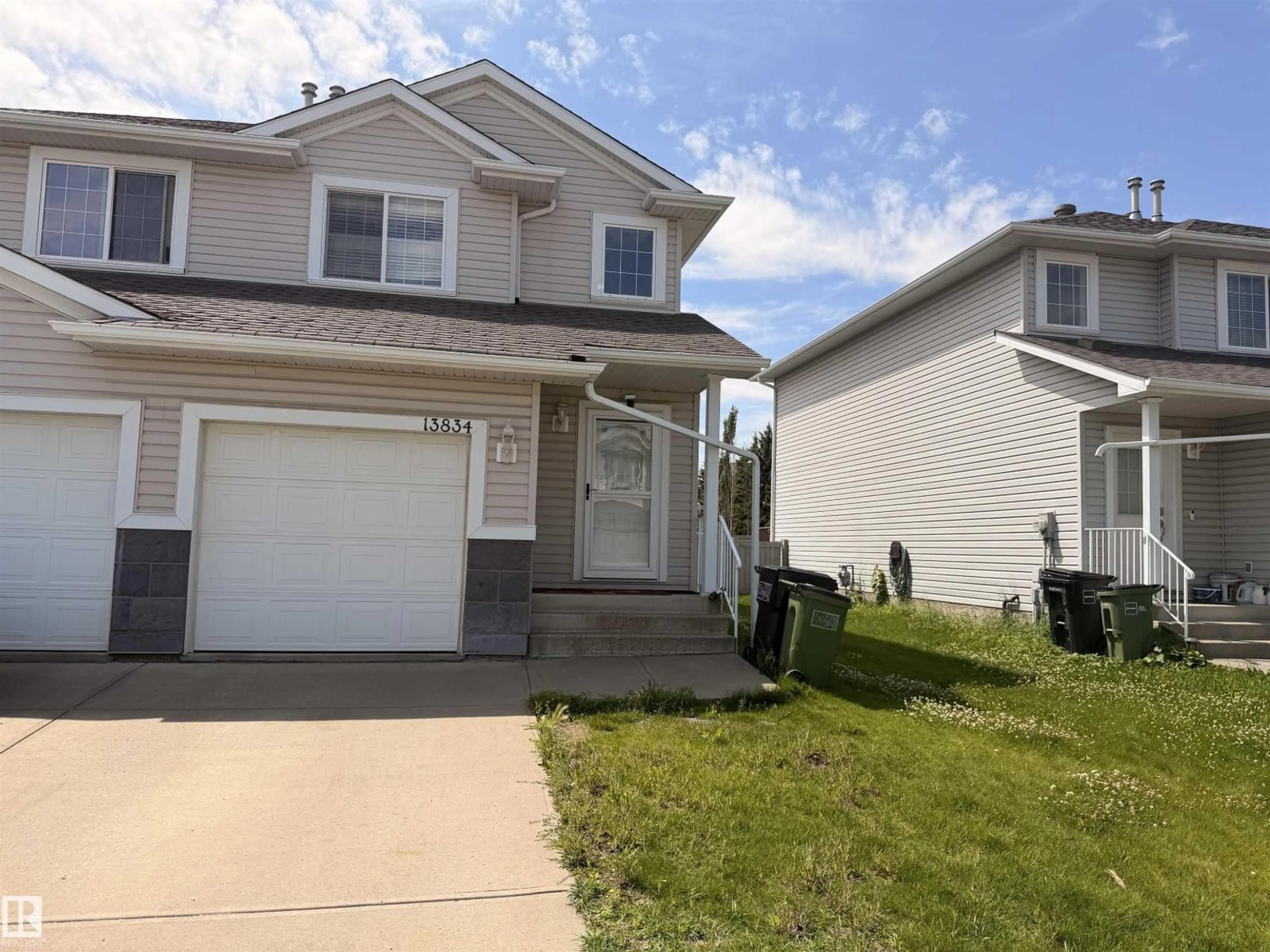 Home with vinyl exterior material, street for NW - 13834 37 ST, Edmonton Alberta T5Y3G5