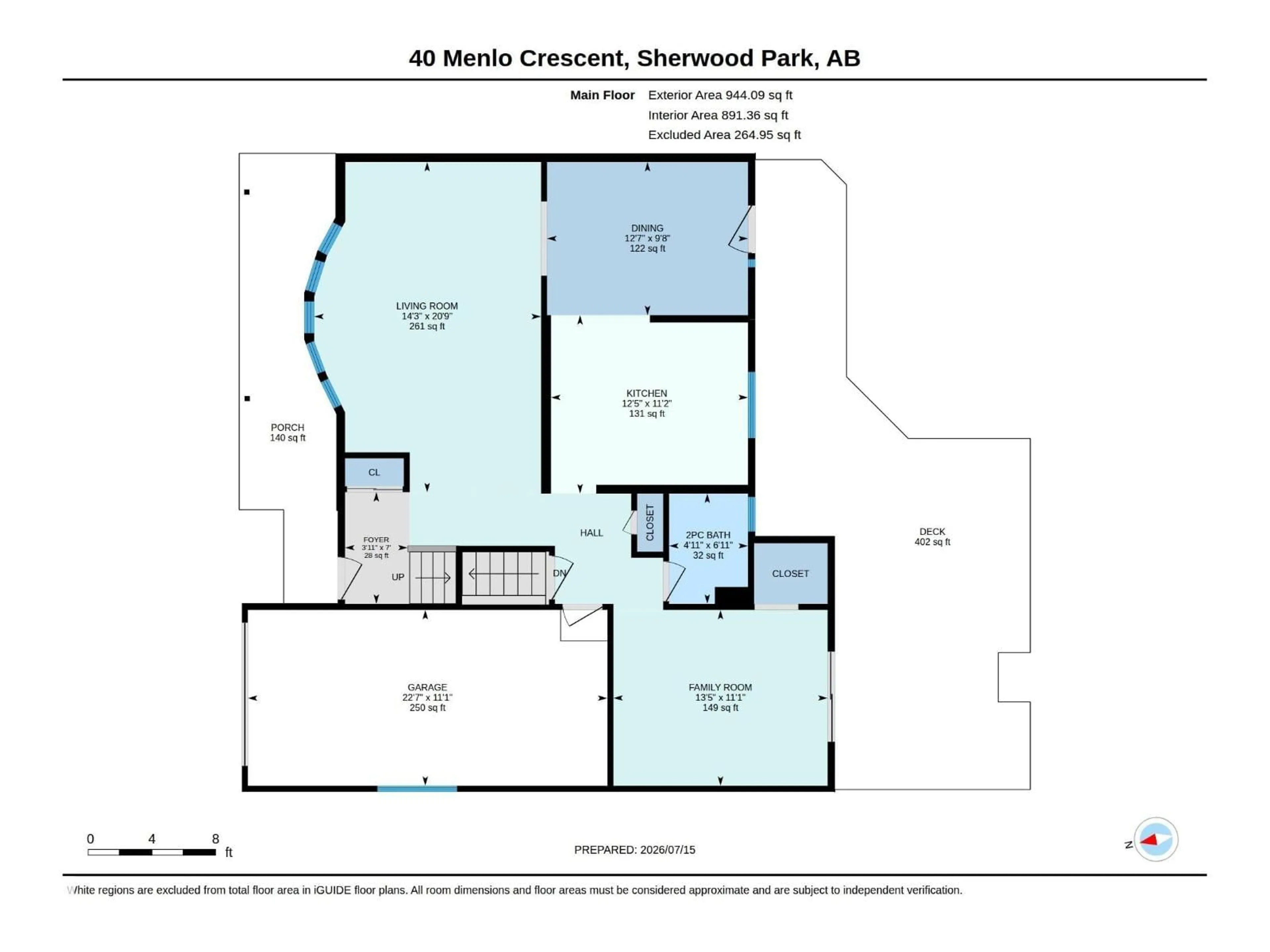 Floor plan for 40 MENLO CR, Sherwood Park Alberta T8A0R9
