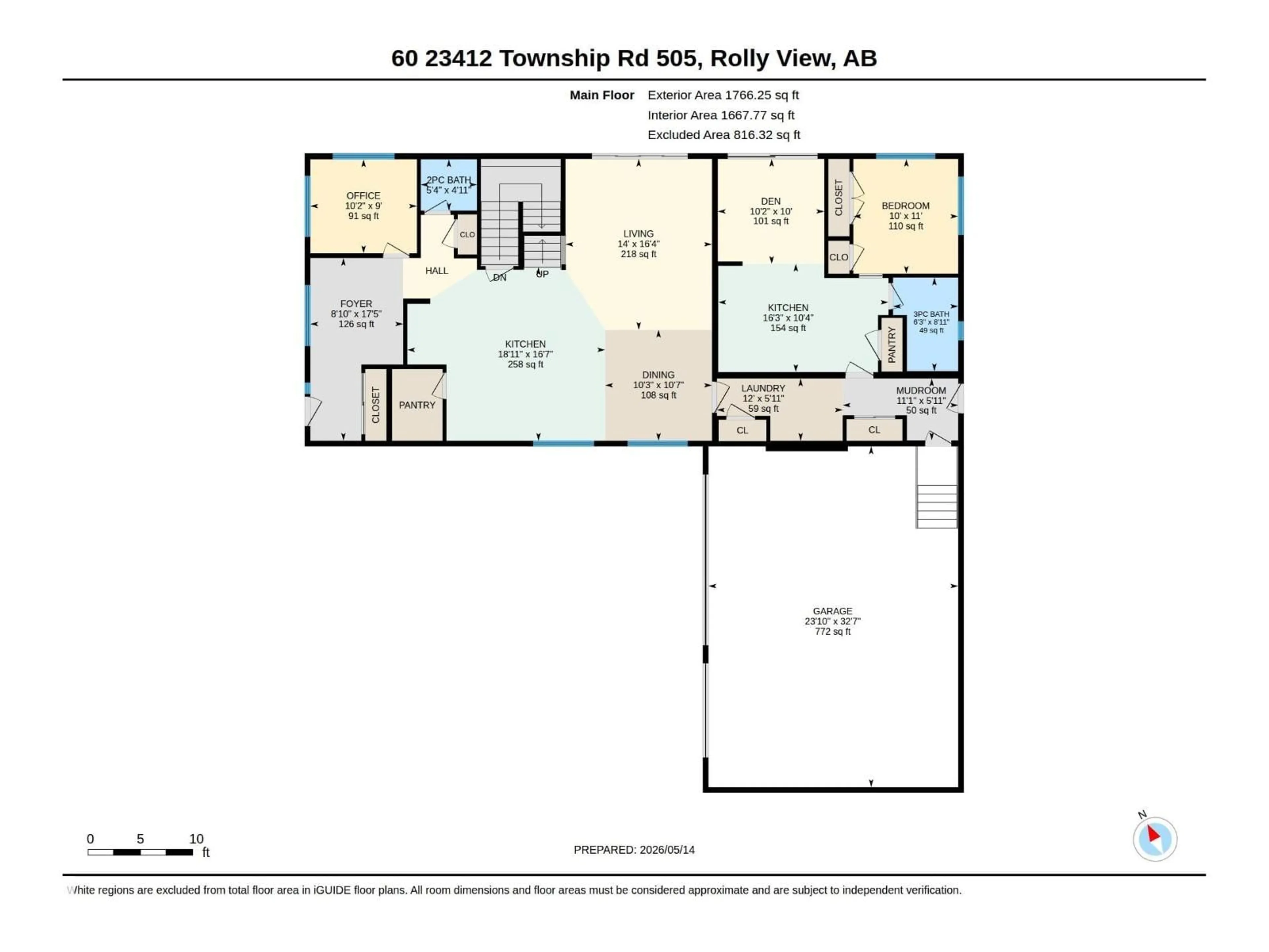 Floor plan for 60 23412 TWP RD 505, Rural Leduc County Alberta T4X0S1