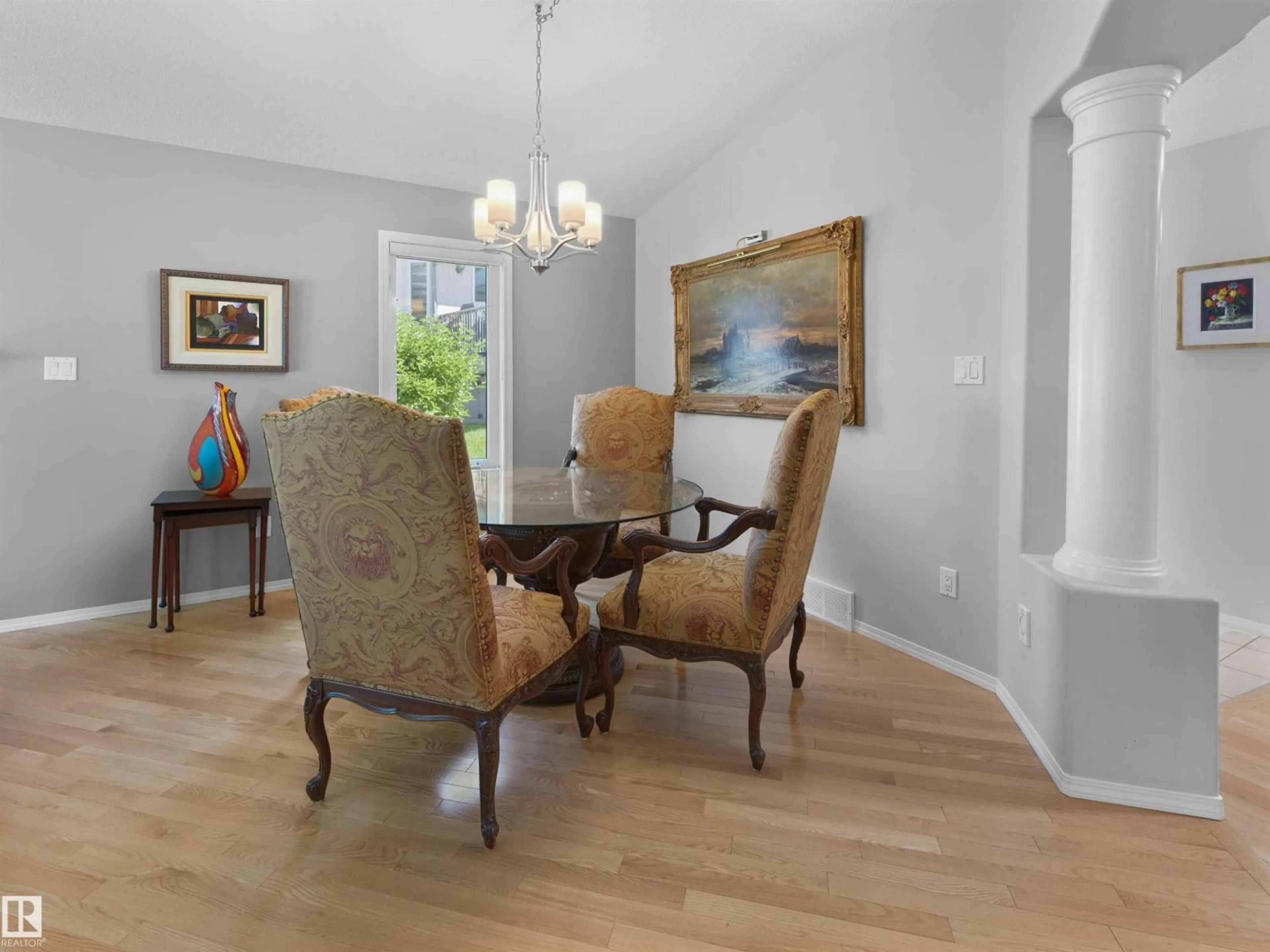 Dining room, wood/laminate floor for 215 - 124 BLACKBURN DR, Edmonton Alberta T6W1B9