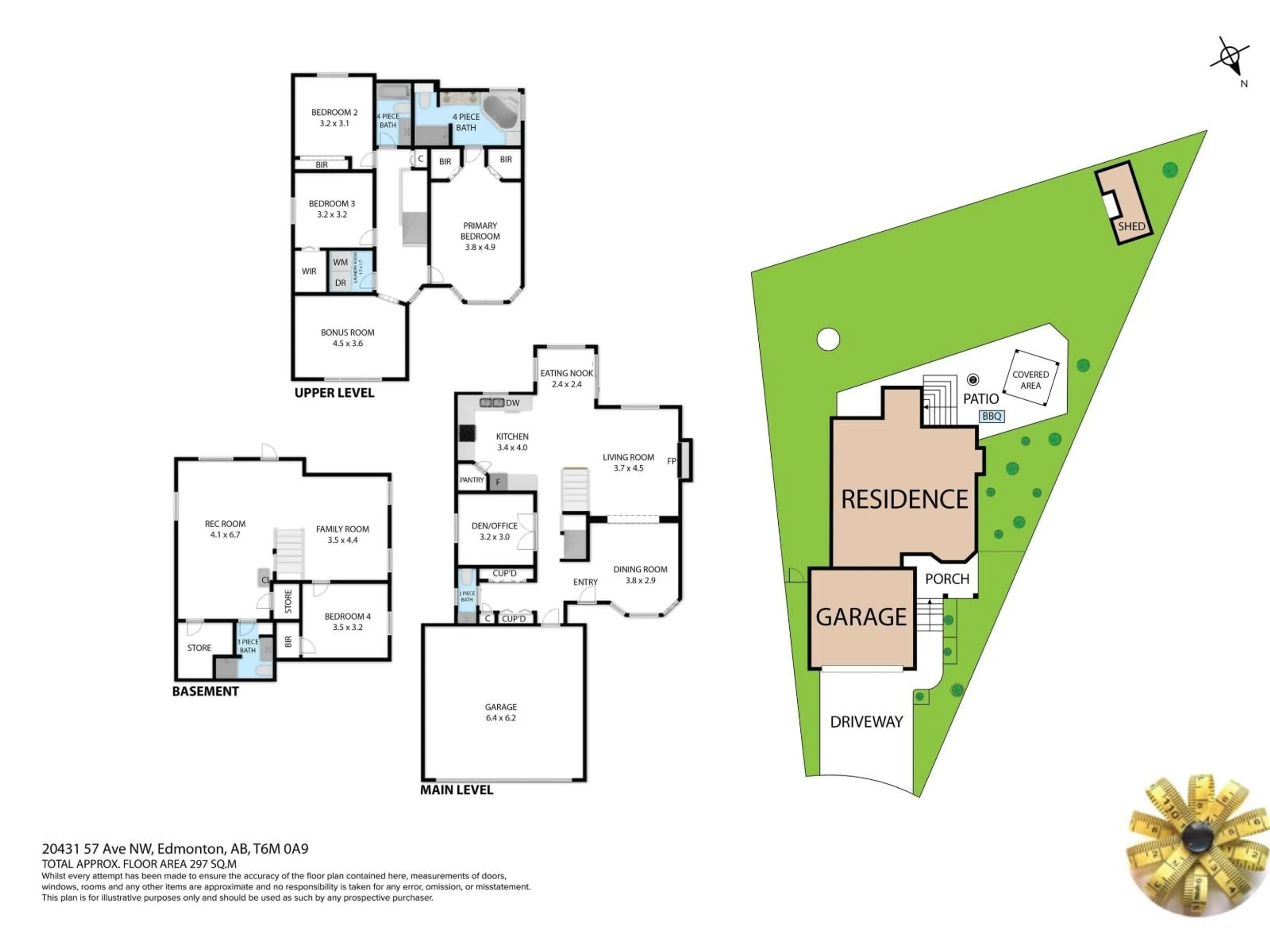Floor plan for 20431 57 AV, Edmonton Alberta T6M0A9