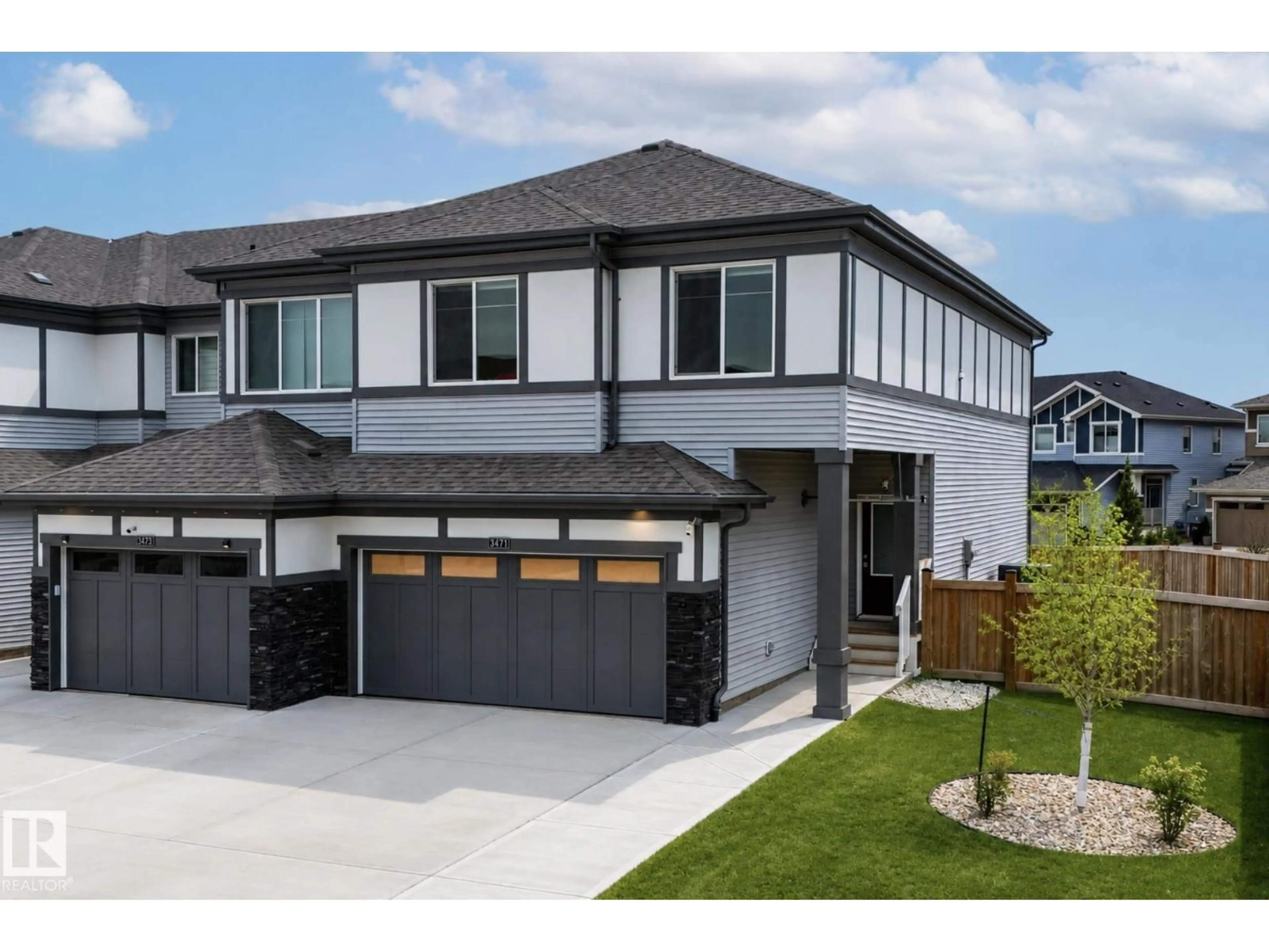 Home with vinyl exterior material, street for NW - 3471 CAMERON HEIGHTS COVE CV, Edmonton Alberta T6M2N4