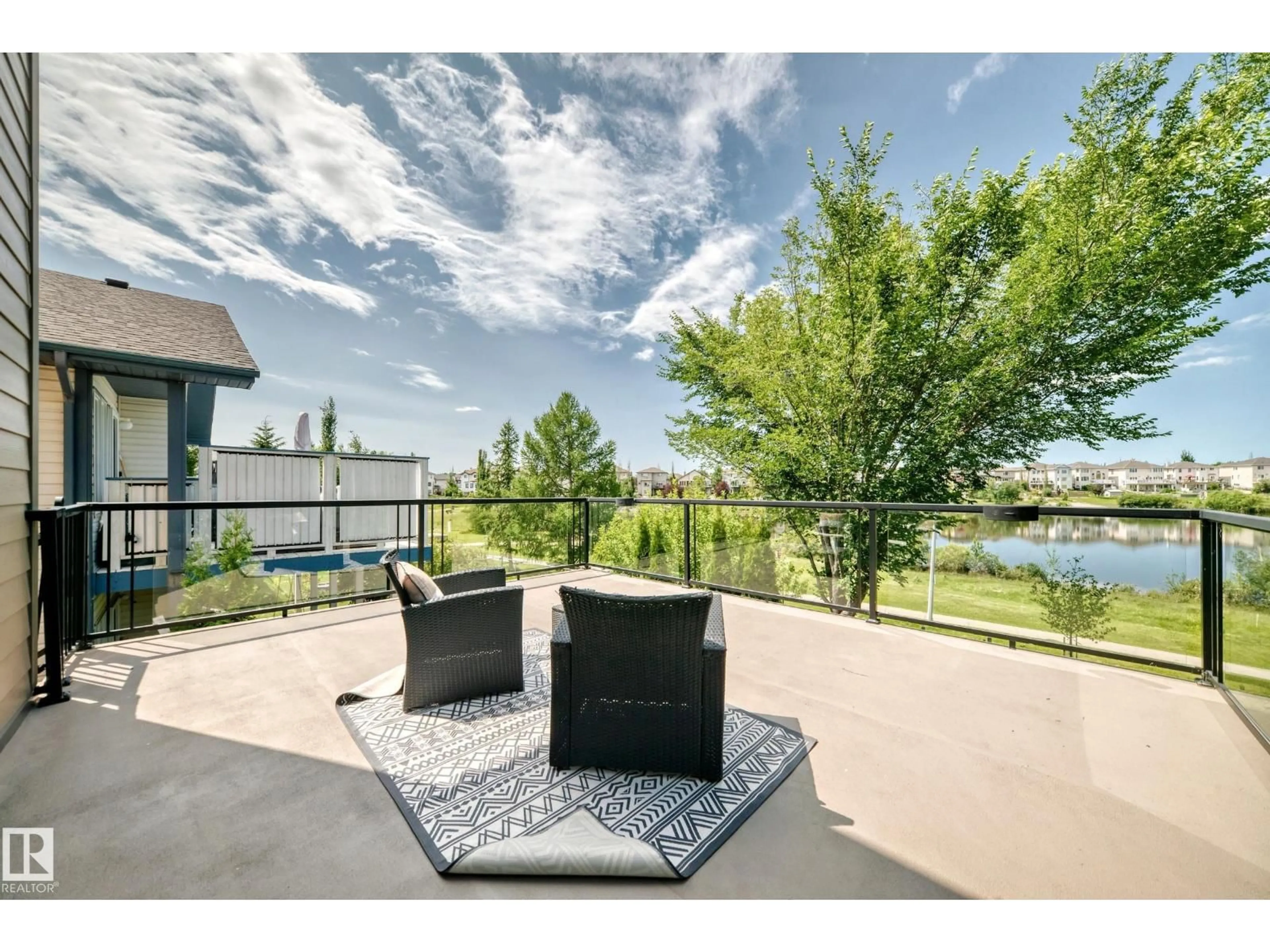 Patio, water/lake/river/ocean view for NW NW - 12720 HUDSON WY, Edmonton Alberta T6V1K6
