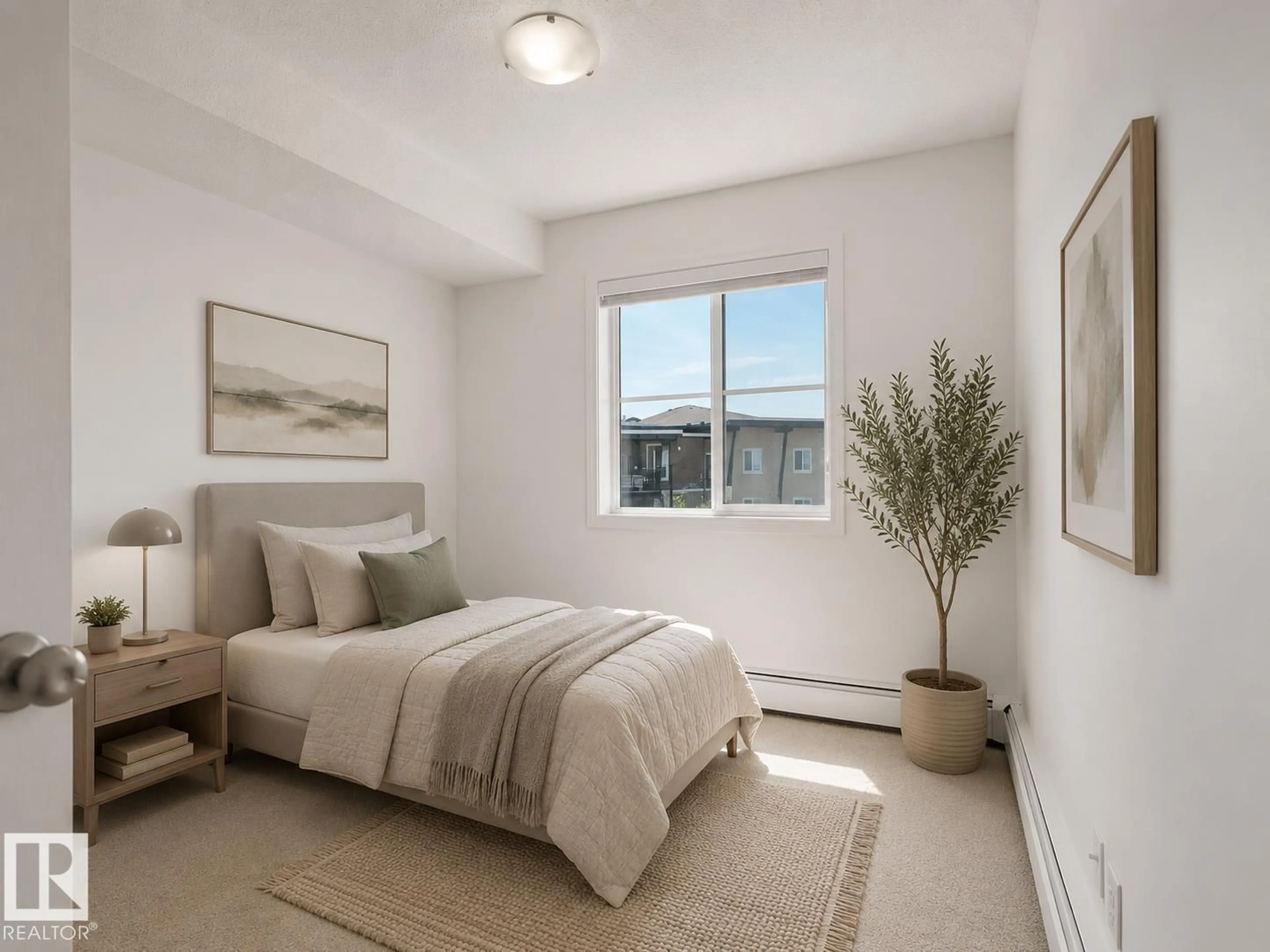 Bedroom with bed, unknown for #405 - 534 WATT BV, Edmonton Alberta T6X1P7